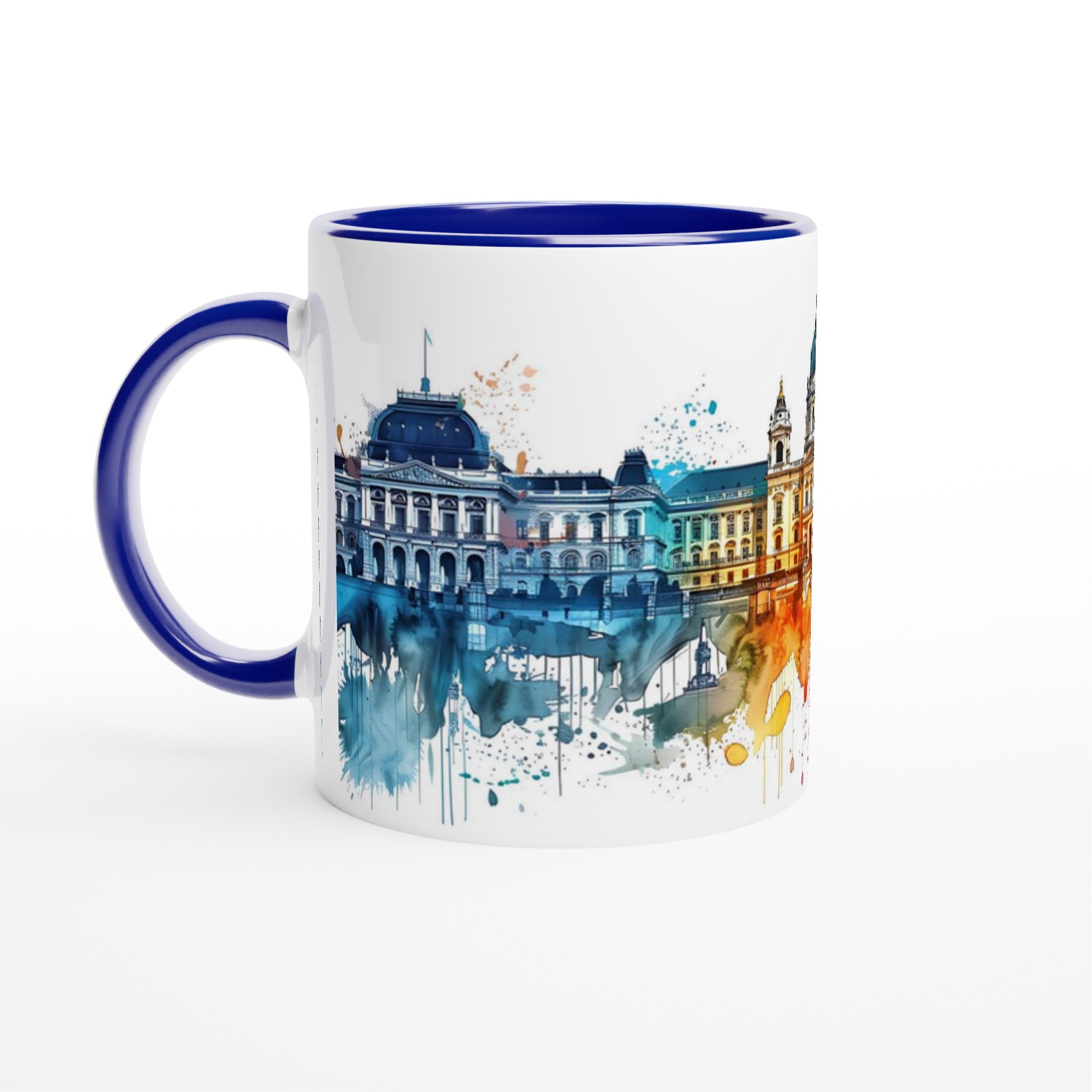 Abstrakt Stadsbild Akvarell Mugg – Levande Färger & Kreativ Design, Välj din Favoritfärg! 2 65c4f7af-3086-4a76-9a2d-ecd2cd1964ea