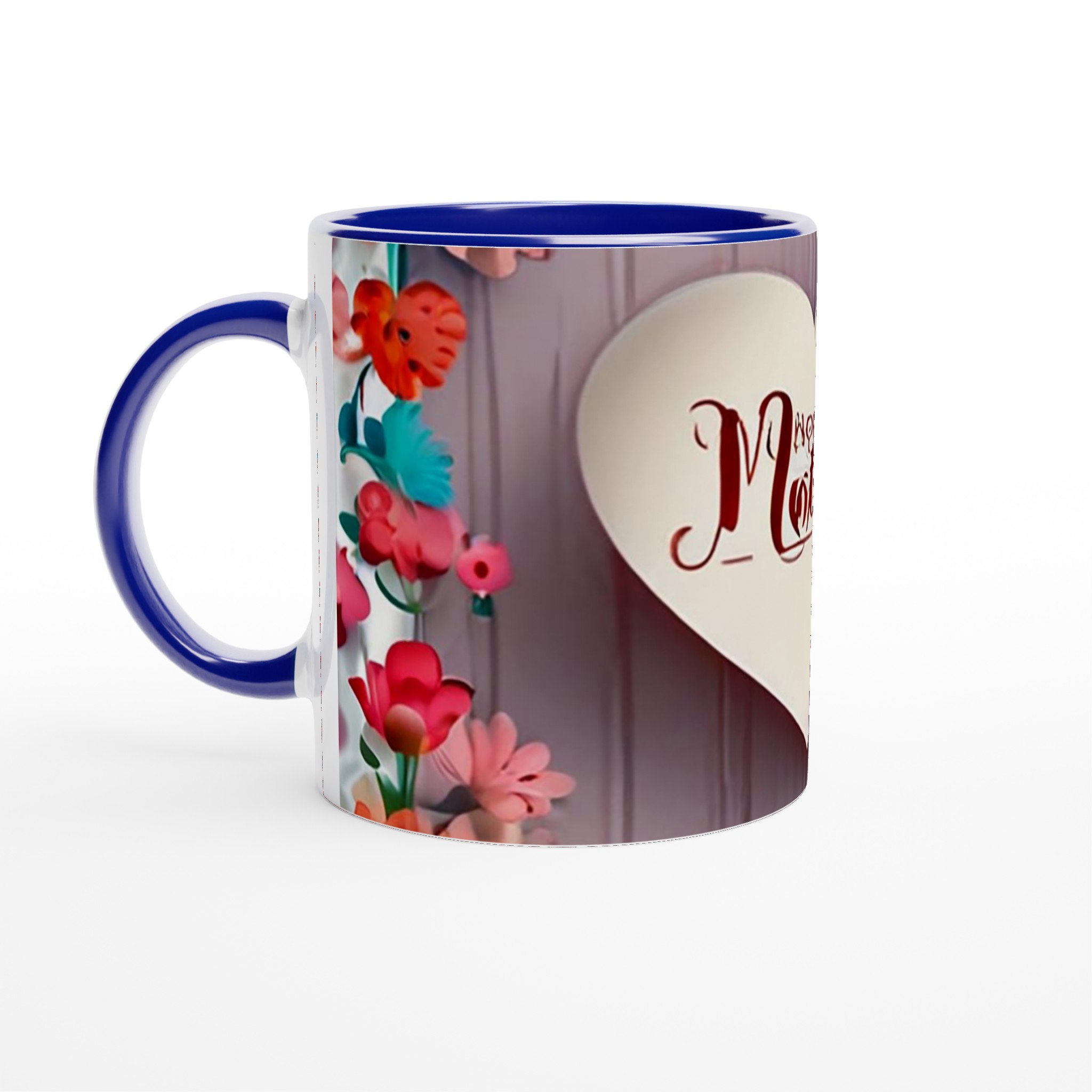 Vit 11oz keramisk mugg med hjärta och blomsterdesign – välj din perfekta färg 2 6607435e-a6fa-445e-8ba6-149dccb5e77a