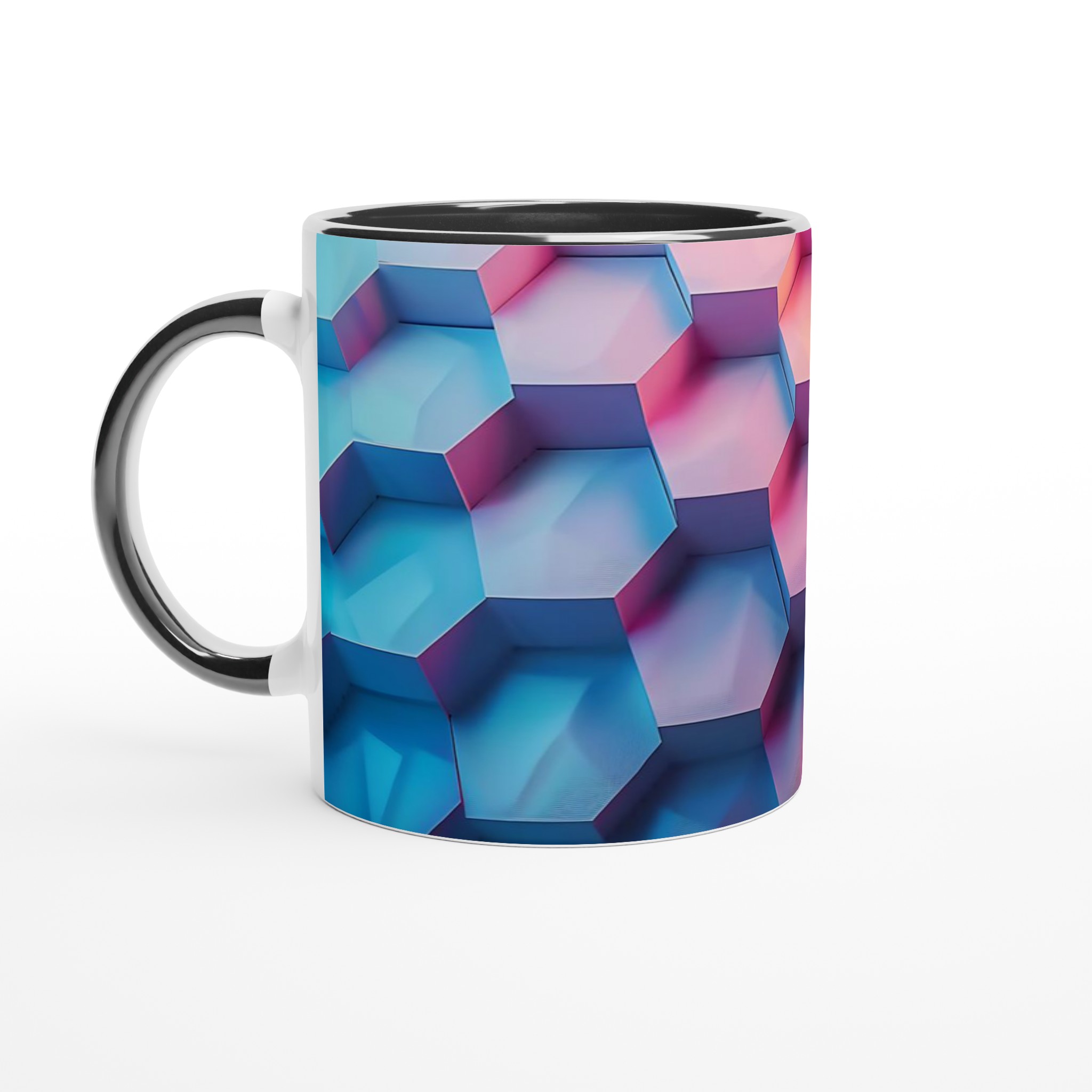 Abstrakt Hexagon Färggradient Mugg - 11oz Keramikmugg för kaffe, te & heta drycker i flera färger 4 6609b5ba-0809-4bc5-ba4e-26f098349f30