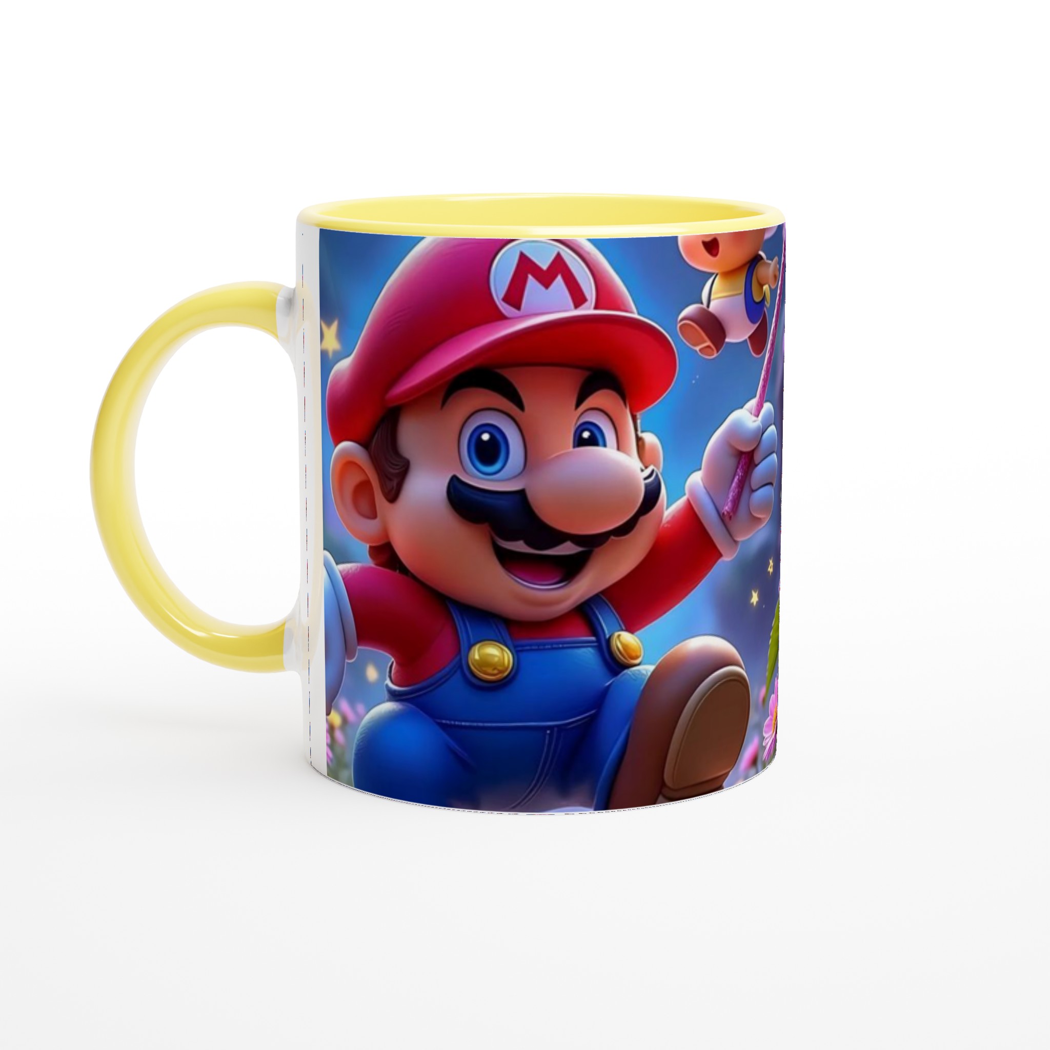 Vit 11oz keramisk mugg med färgstarkt och lekfullt Super Mario-motiv – välj din favoritfärg 3 66ae6283-3e29-4994-9191-62fa8d96874f