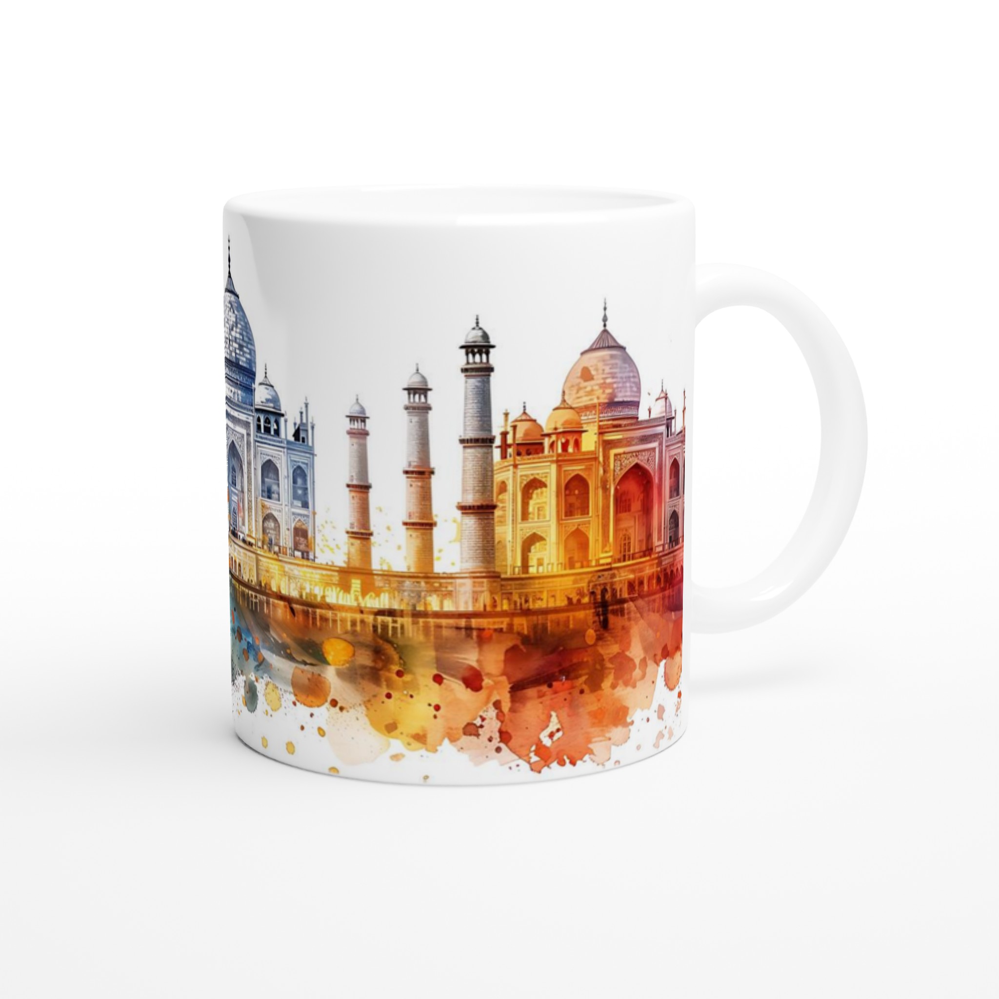 Magisk Taj Mahal Akvarellmugg – 11 oz Keramikmugg i ditt val av sju livfulla färger 9 66bd567c-59cb-45f5-855e-289a9c70c80f