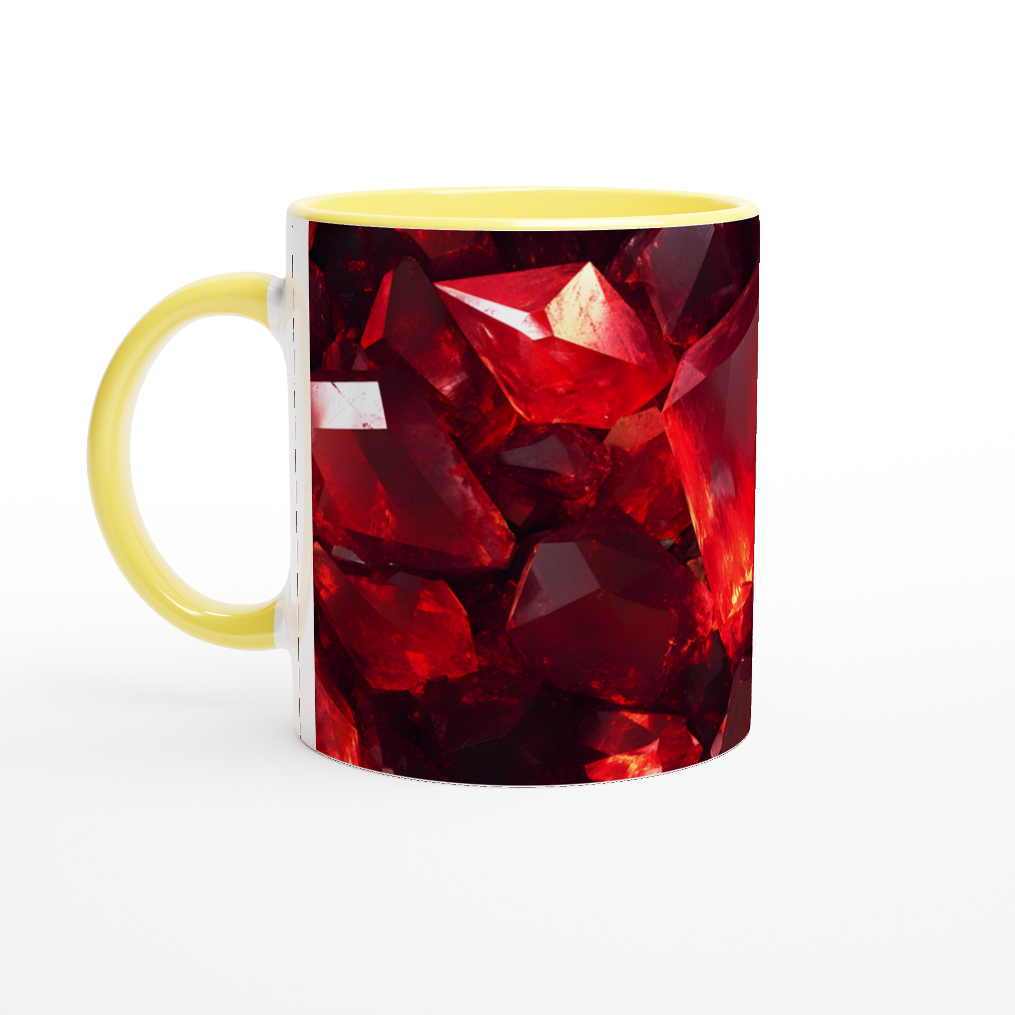 Rubinröd Kristallmugg – 11 oz Keramisk Mugg för Kaffe & Te i Sju Levande Färger 3 67162f24-a617-49c8-9f6e-dceca102013b
