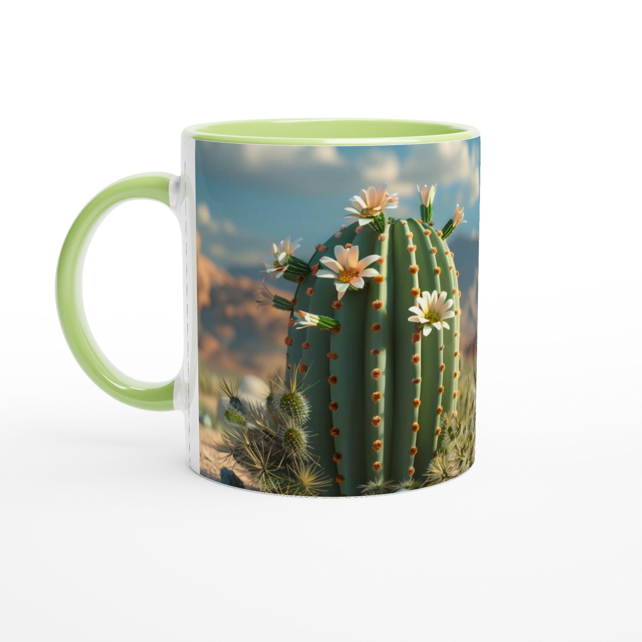 Kaktusblomster Keramikmugg - 11oz, Levande Desert Blommor för Kaffe & Te 7 6717ccbe-860f-4b6b-993d-4bc0048c1e82