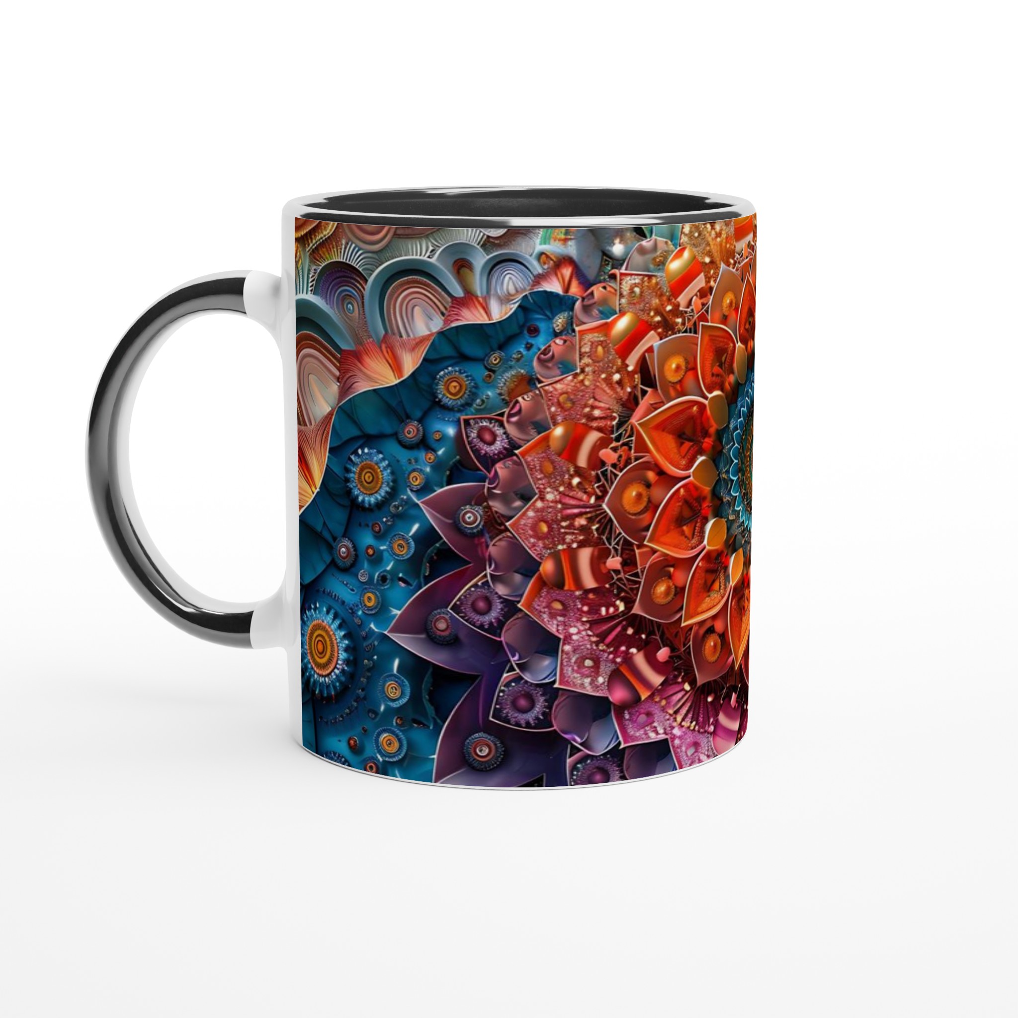 Abstrakt Mandala 11oz Keramisk Mugg – Konstfull Design i Levande Färger för Din Vardag 4 673aafe0-58db-4929-852c-5cad98af254b