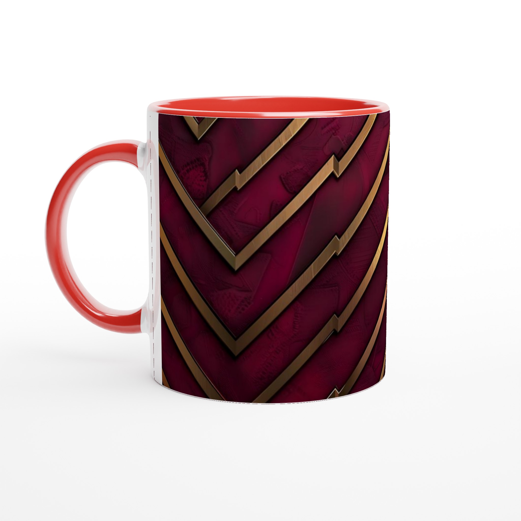 Elegant Keramikmugg: Röd & Guld Zigzag Design – 11 oz premiummugg i ditt val av färg 5 6795c6d2-1dc3-4475-a023-e3a0b65736fa