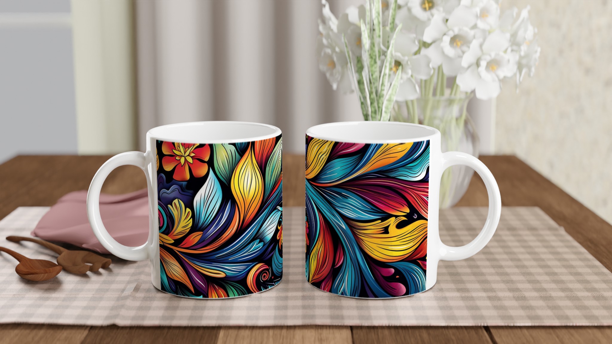 Konstfull Keramisk Mugg 11oz – Välj bland 7 Livfulla Färger för Din Favoritdryck 11 67983950-7475-46d1-8741-0d0f32ebe2f2