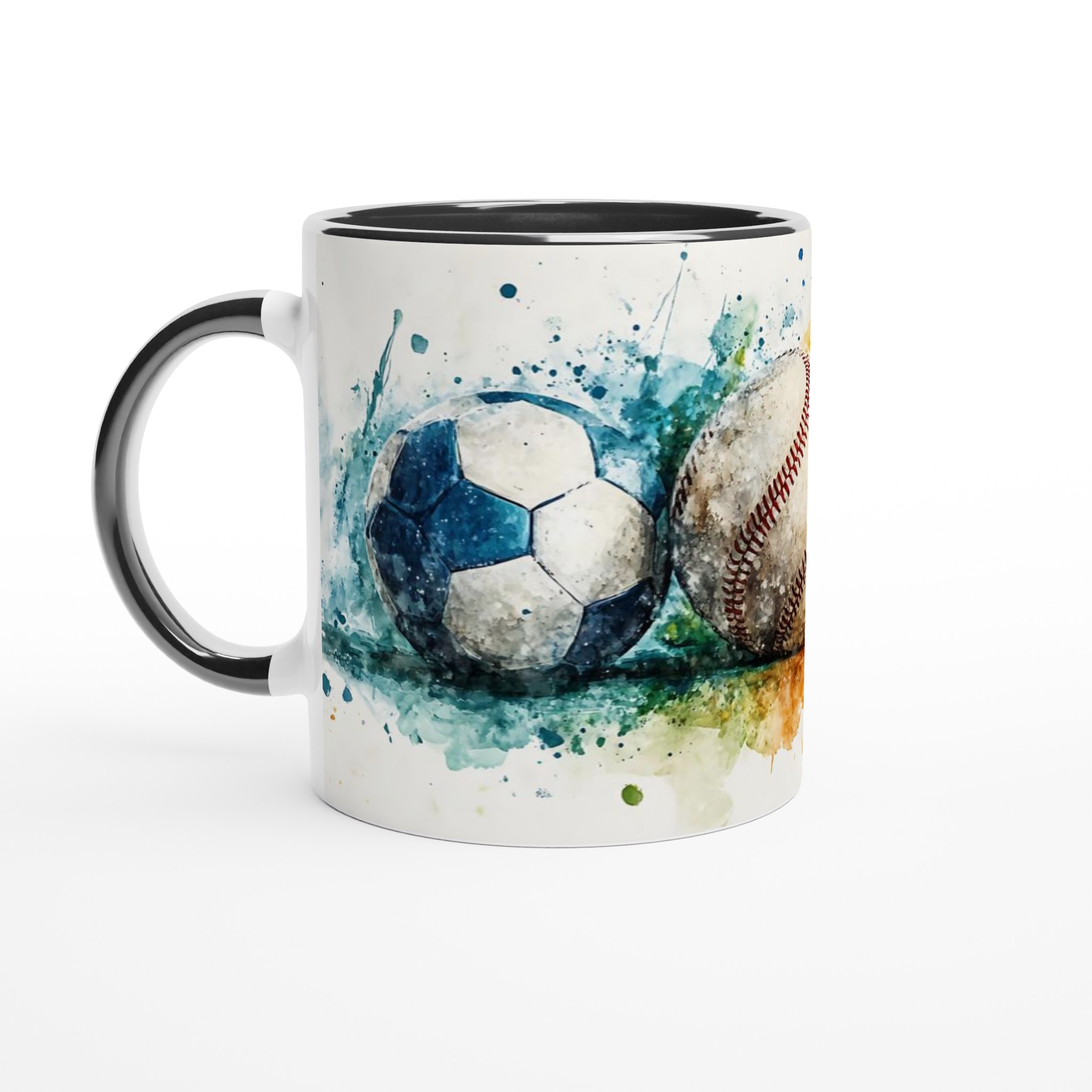 Vit 11oz keramisk mugg med sportig splash i livfulla färger 4 67aef5ef-ff6e-43f1-b14c-113296dbfc47