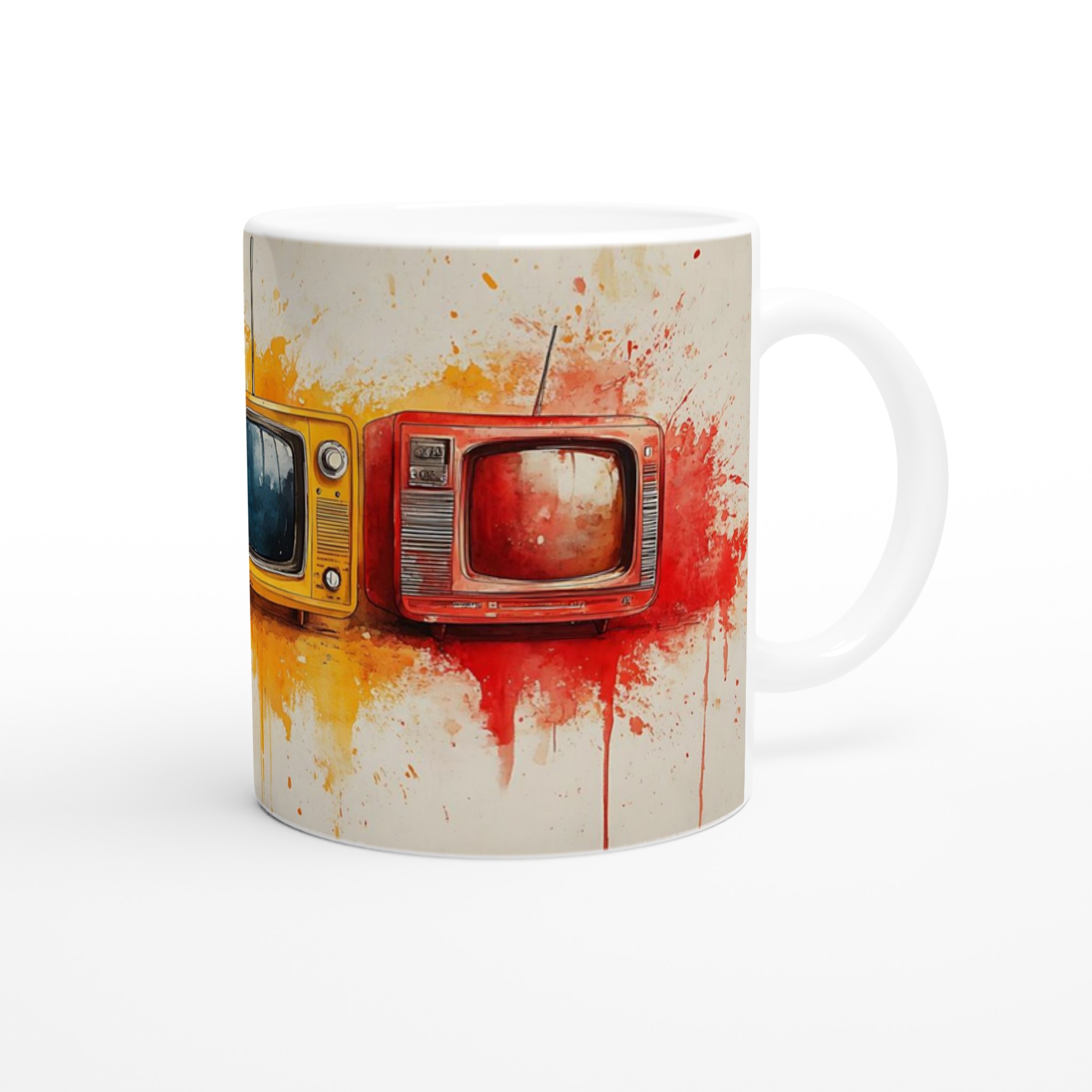 Retro TV Pop Art Keramikmugg – Färgglad Design för Kaffeälskaren i 7 Nyanser! 9 67b42b4c-a61d-4c84-bca1-a603ba28bf15