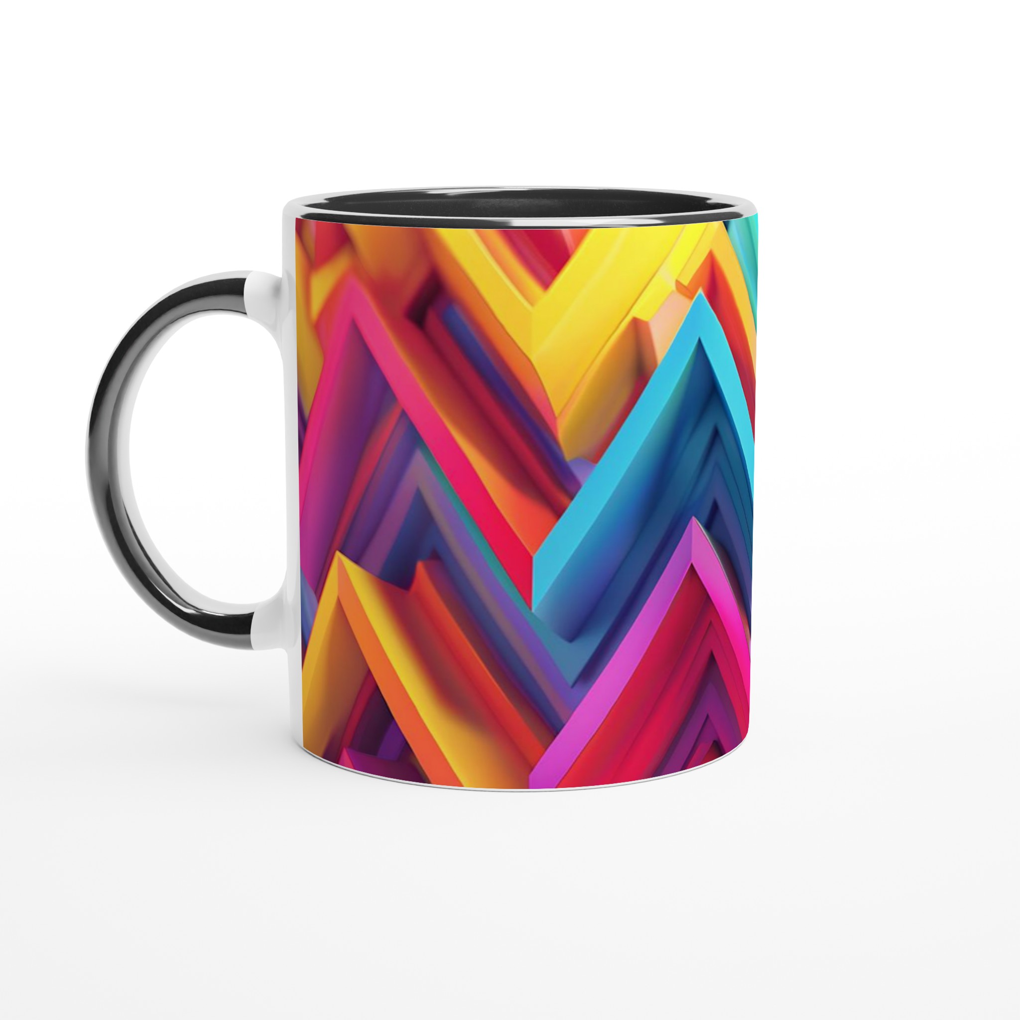 Abstrakt Chevron Keramikmugg - 11oz, Levande Färgval 4 67b86514-ce64-49a5-9722-053c5344297f