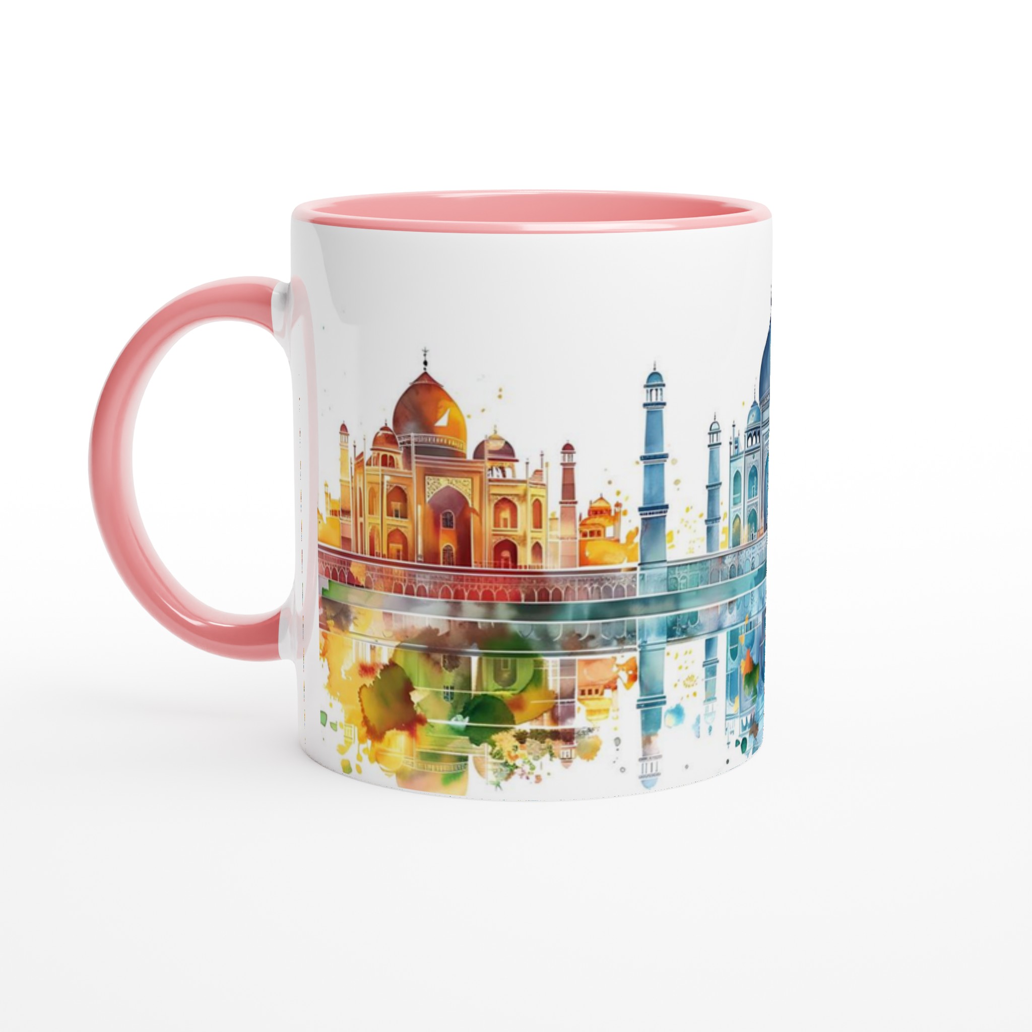 Mångfärgad Taj Mahal Mugg - Akvarell Kollektion 11oz Keramikmugg i ditt val av 7 nyanser 6 67bde4da-06c2-4365-b361-157597ba34b6
