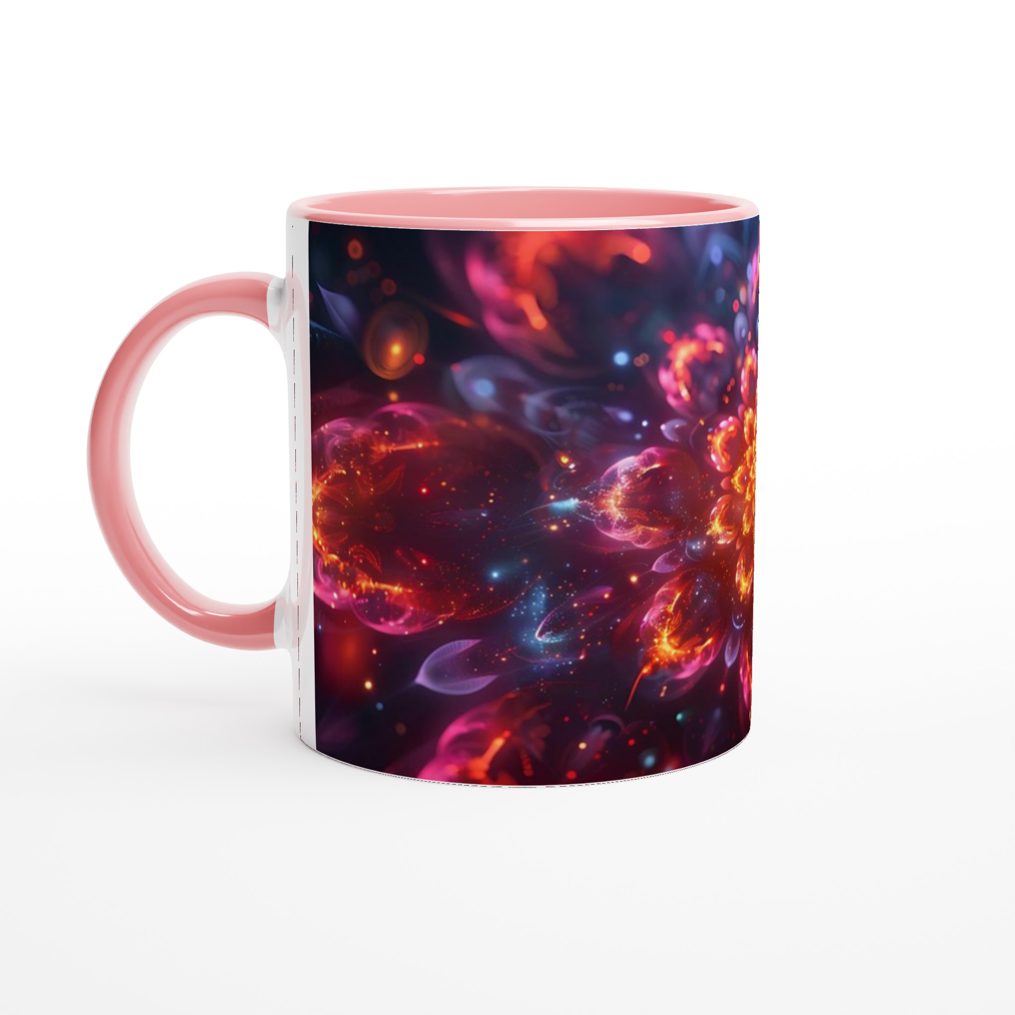 Kosmisk Blomsterdröm: 11oz Keramikmugg i Åtta Levande Färger – Diskmaskin- och Mikrovågsugnssäker 6 67beef4f-2a64-4631-92d8-983c5d3bdfa1