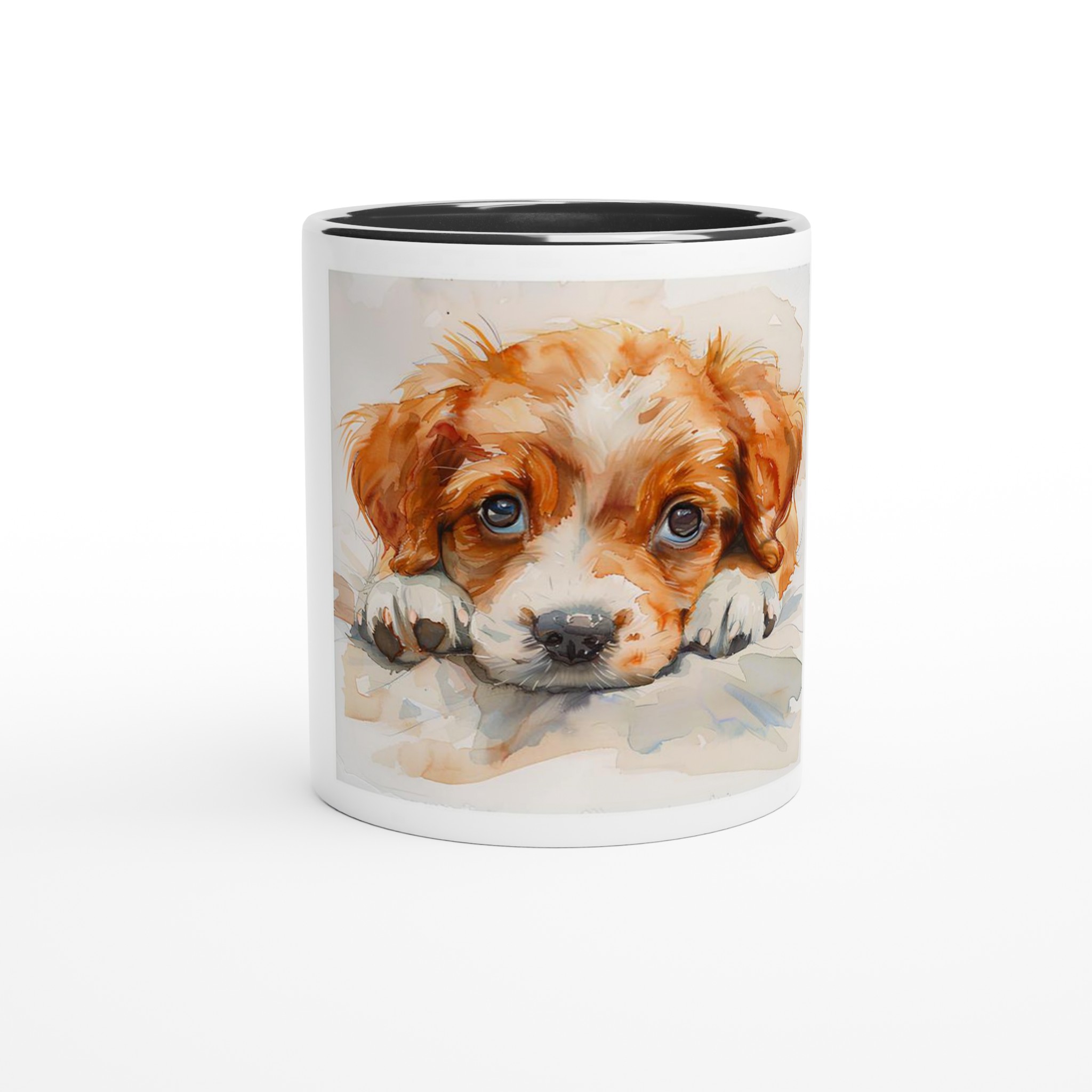 Vattenfärgsvalp 11oz Keramikmugg - Charmig Hunddesign i ditt val av sex levande nyanser 6 67cbc3eb-ed2e-4535-873c-fe393880a214