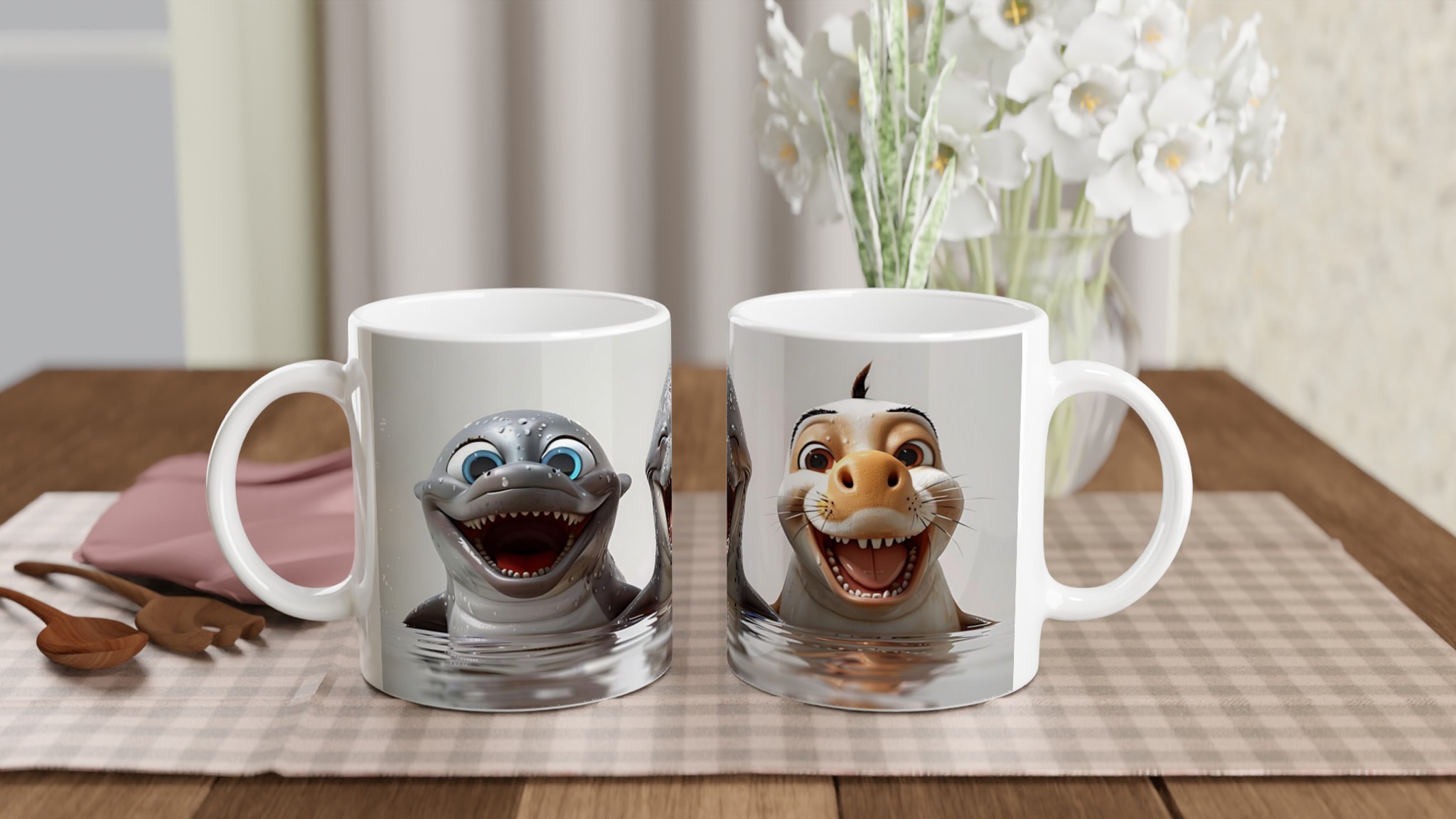 Glada Havskamrater Keramikmugg – En Kaskad av Skratt till Ditt Kaffe, Välj Din Favoritfärg! 10 67d5ca96-007b-4ec8-b900-c5b80aca52d0
