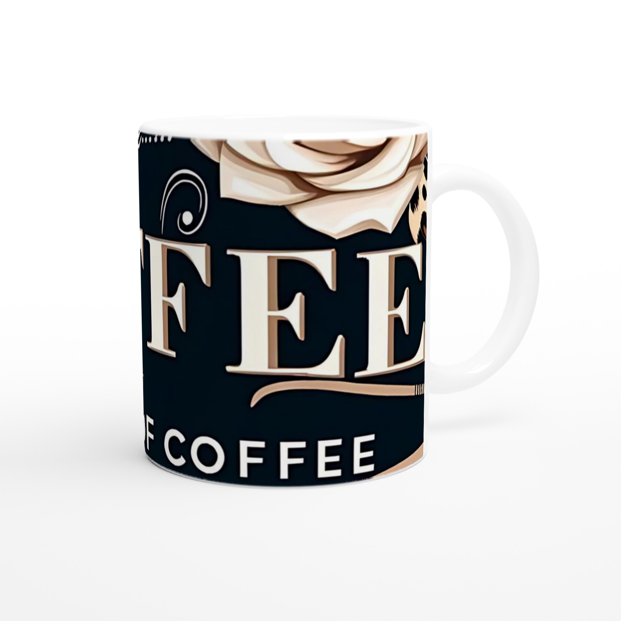 Muggen "Today's Vibe: Coffee" - 11oz Keramisk Mugg med Gulddetaljer & Djurmönster – Välj din färg! 9 67ddd71b-e3f5-4ae7-bc85-81bea81a744b