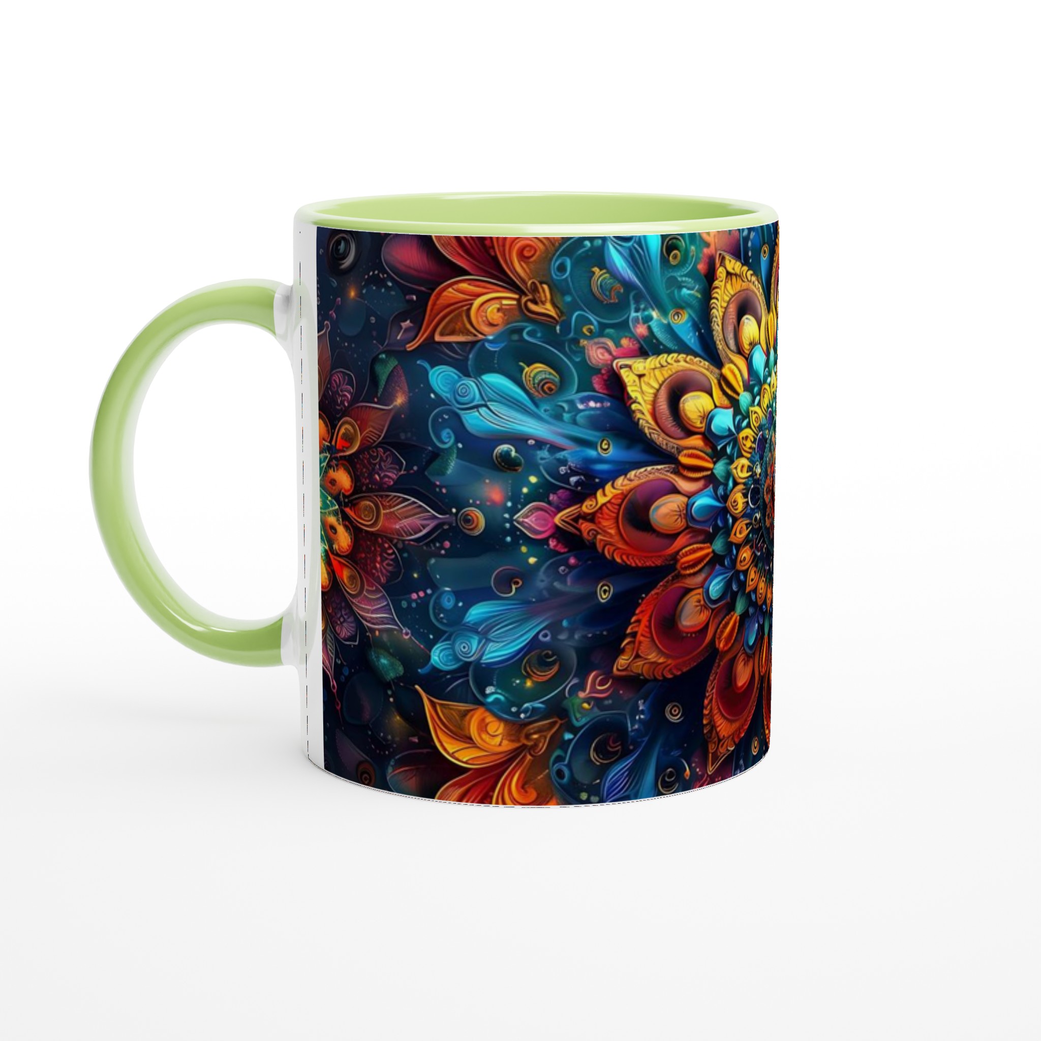 Kosmisk Mandala Keramisk Mugg – Konstnärlig Kaffekopp med Levande Mönster, Välj Din Färg! 7 67f2141a-db63-4526-b644-2eb1d8ddc174