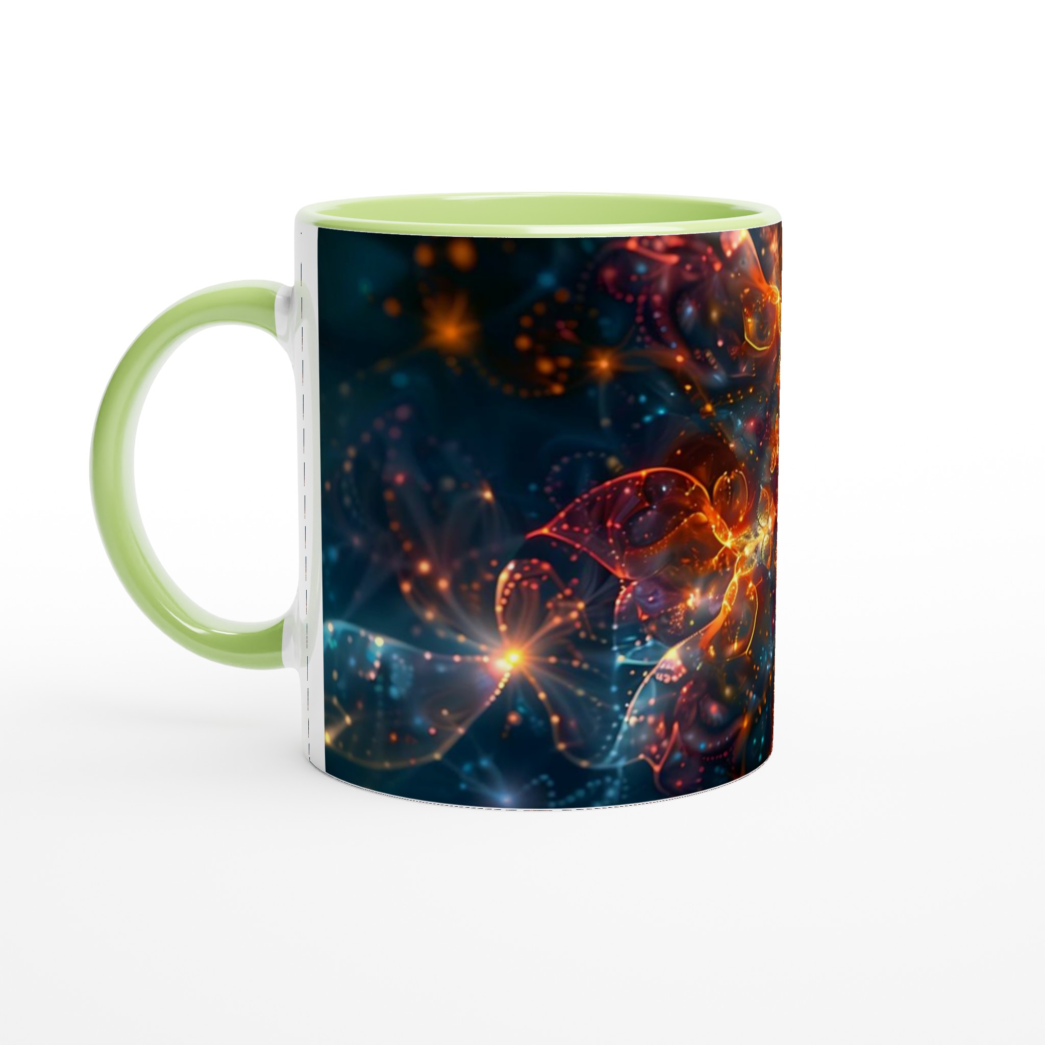 Kosmisk Blomster Keramikmugg - 11oz, Välj Din Färg! 7 67f58d00-7666-4807-ba80-33856785b600