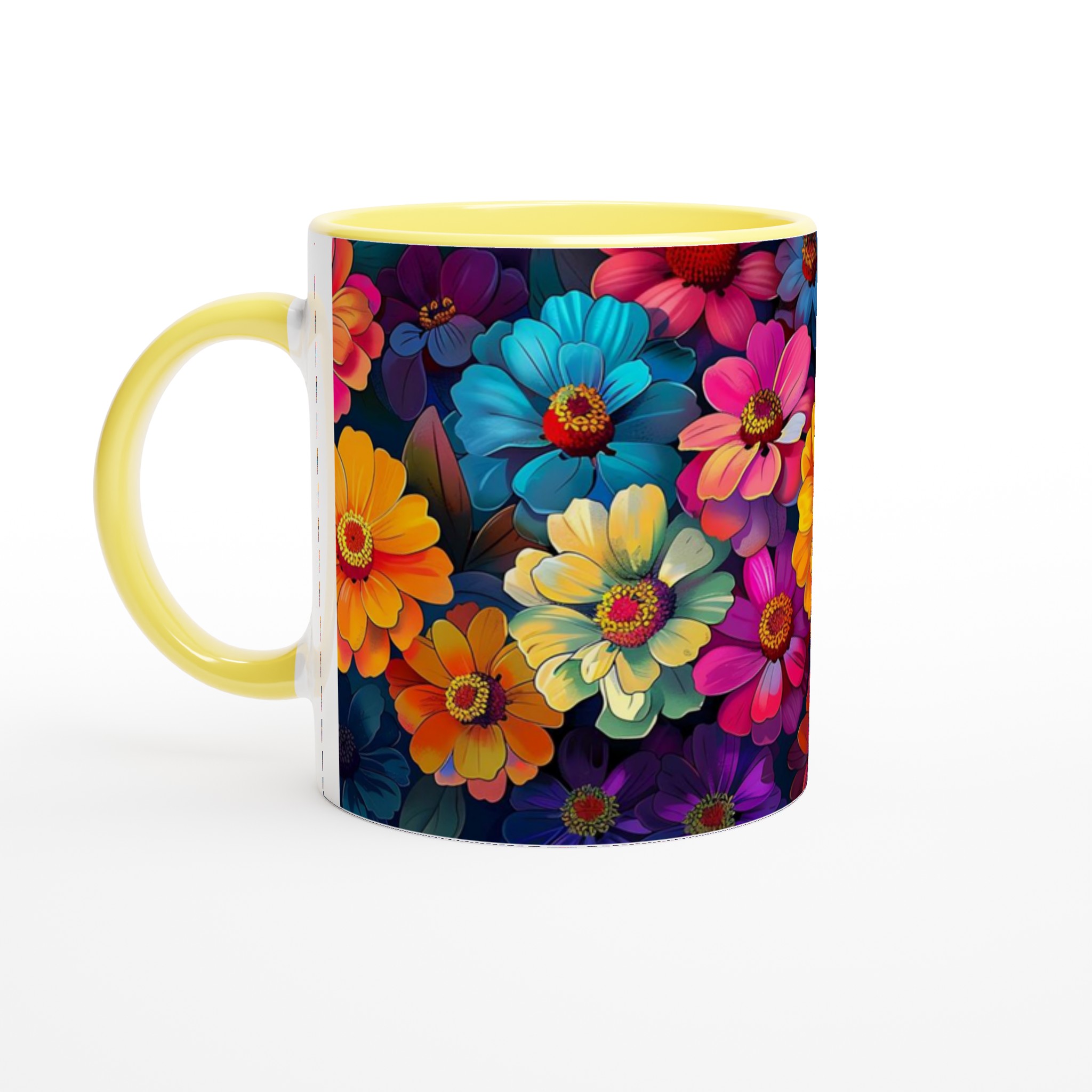 Färgexplosion: 11oz Keramikmugg – Blommig Design i Levande Nyanser för En Pigg Start på Dagen 3 67f78be6-a7ac-44d4-b629-ecb53bacbae8