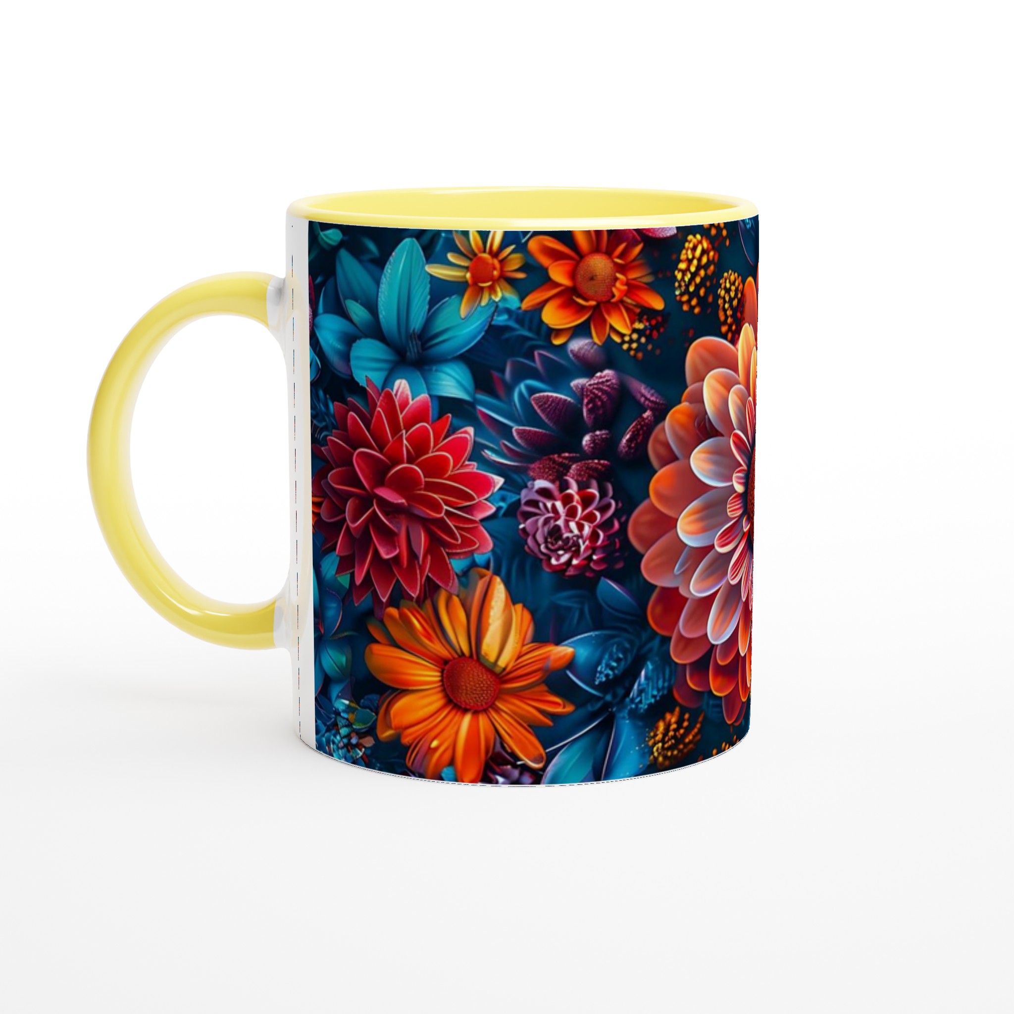 Tropisk Blomsterglädje 11oz Keramikmugg – En Färgexplosion för Din Kaffestund 3 685694ff-a628-47c1-8a6c-d8a9b85c8705