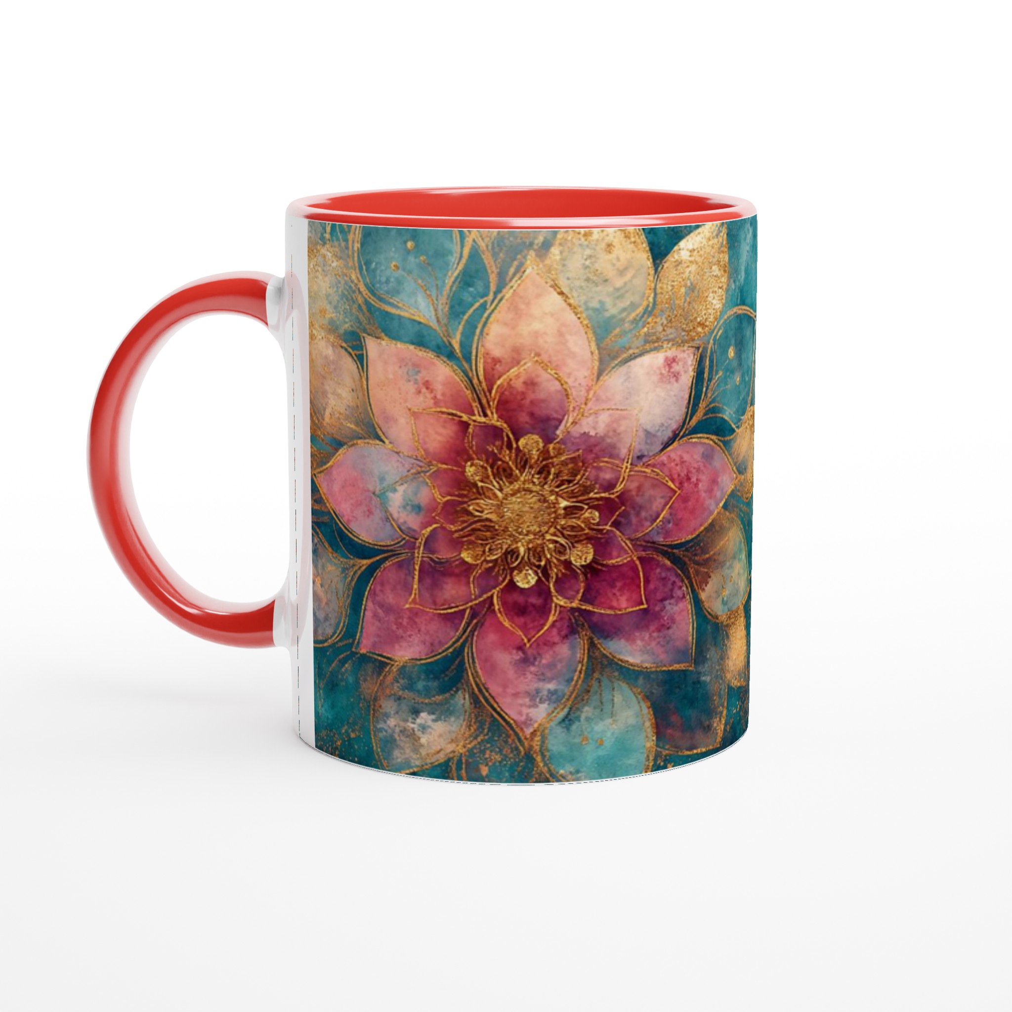 Lyxig Keramisk Mugg med Gulddetaljer & Akvarellblomma – 11oz, Välj Din Färg! 5 68892159-4198-4b2e-a677-8e8627635d46
