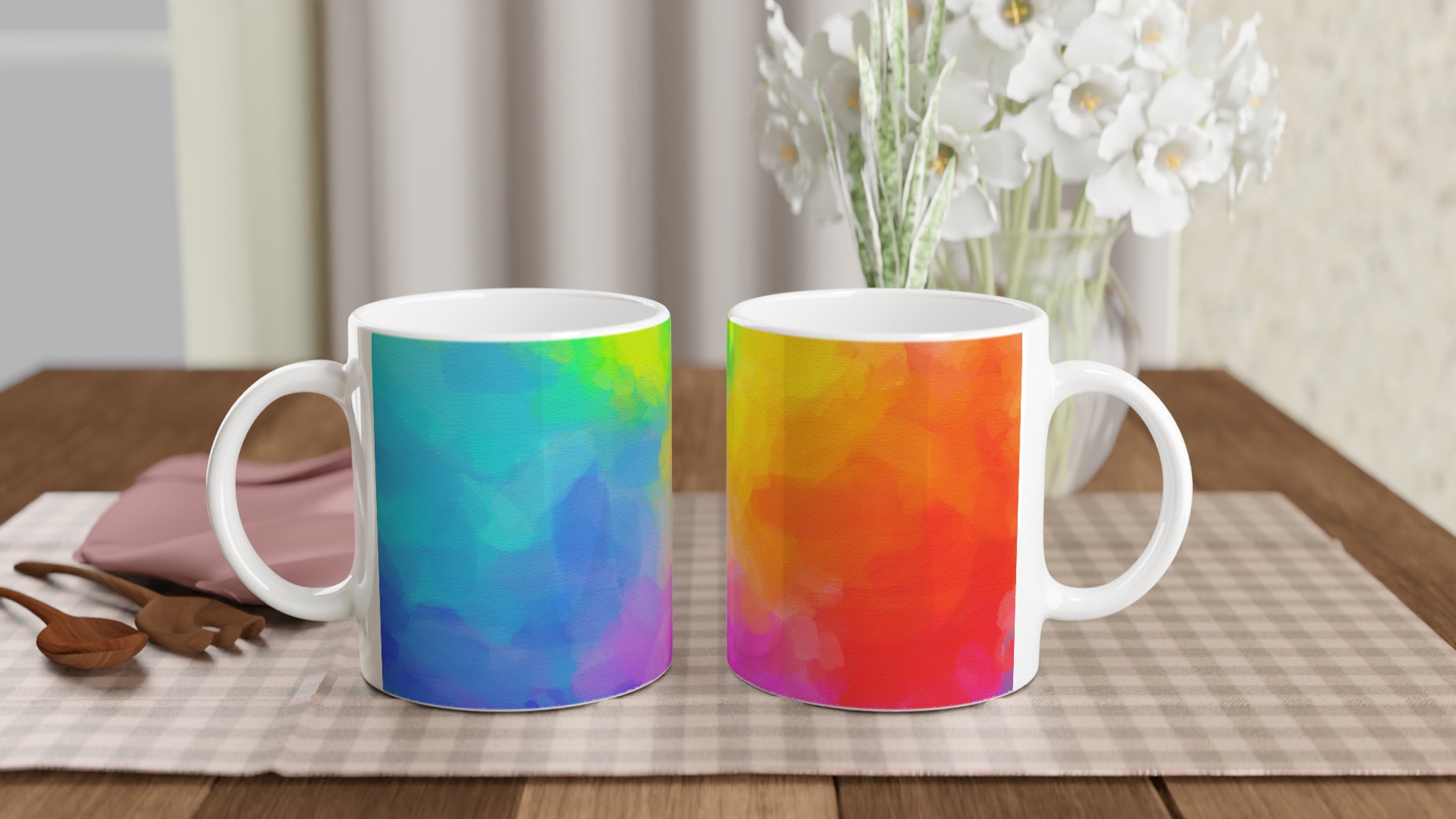 Vit 11oz keramisk mugg med färgsprakande val – välj bland sju livfulla nyanser 10 68c28fd6-486a-4a41-b7b3-81ded406a84d