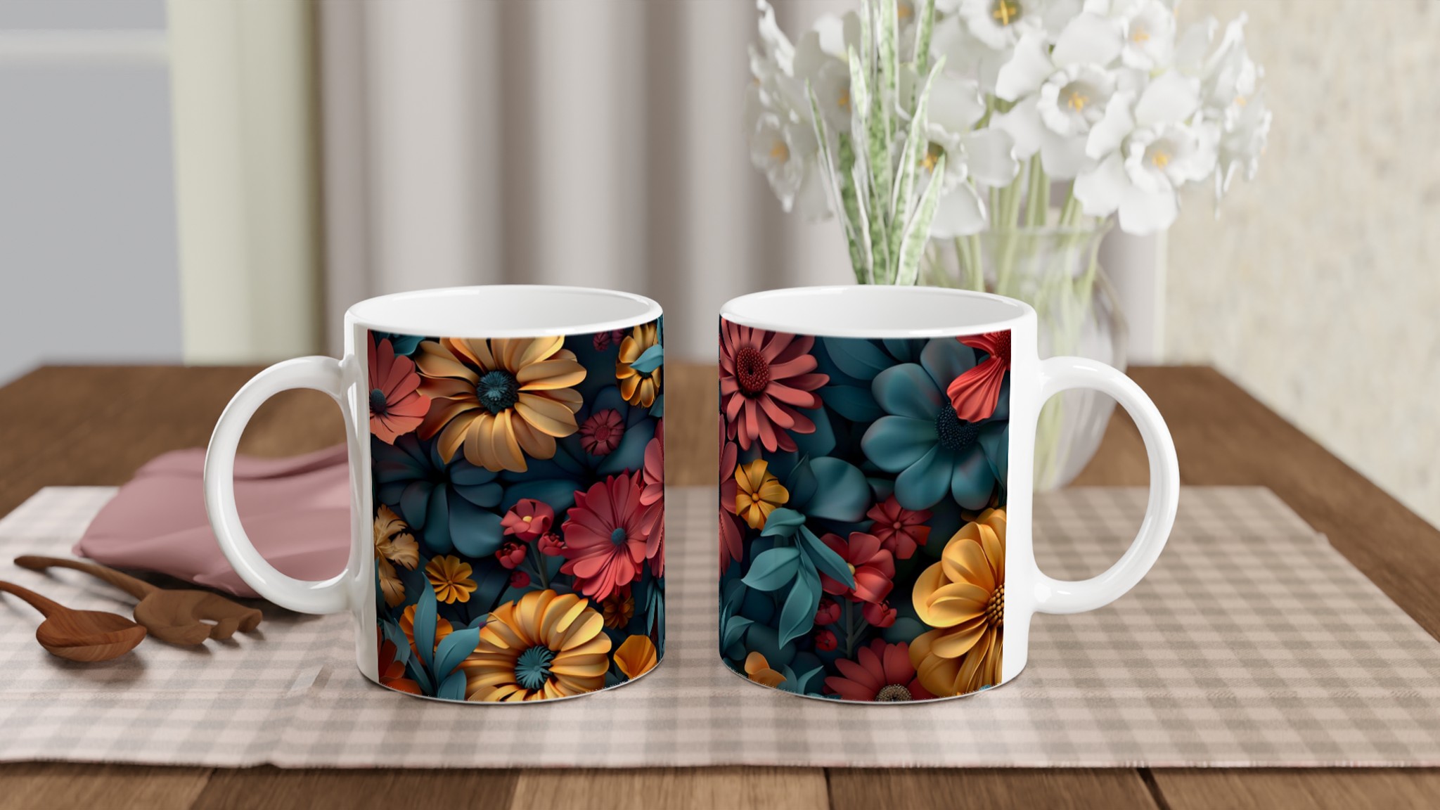 Blomstrande Designmugg: 11oz Keramikmugg i Levande Färgval – Perfekt för Kaffeälskare! 10 68cde9d0-c210-4552-a0c7-97243399cd4b