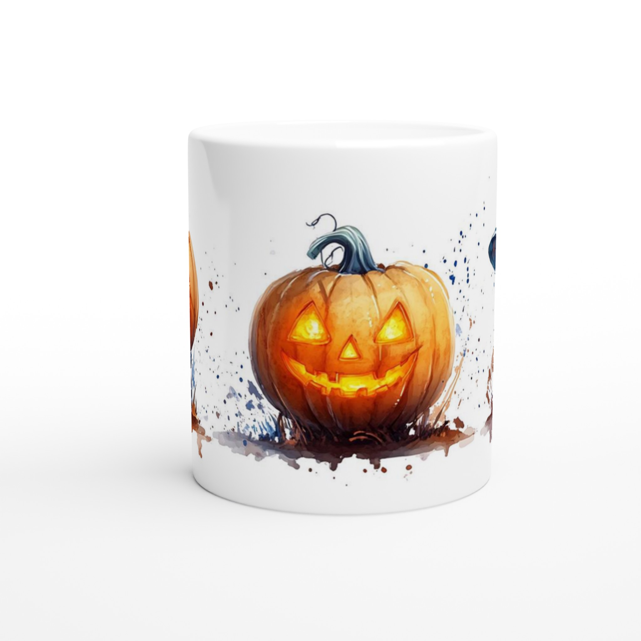 Utsökta Akvarell Pumpa Karaktärer 11oz Keramisk Mugg – Unik Halloween Design för Kaffe- och Temys 8 68e28dbc-da5f-4630-afb7-7608e7c452ff