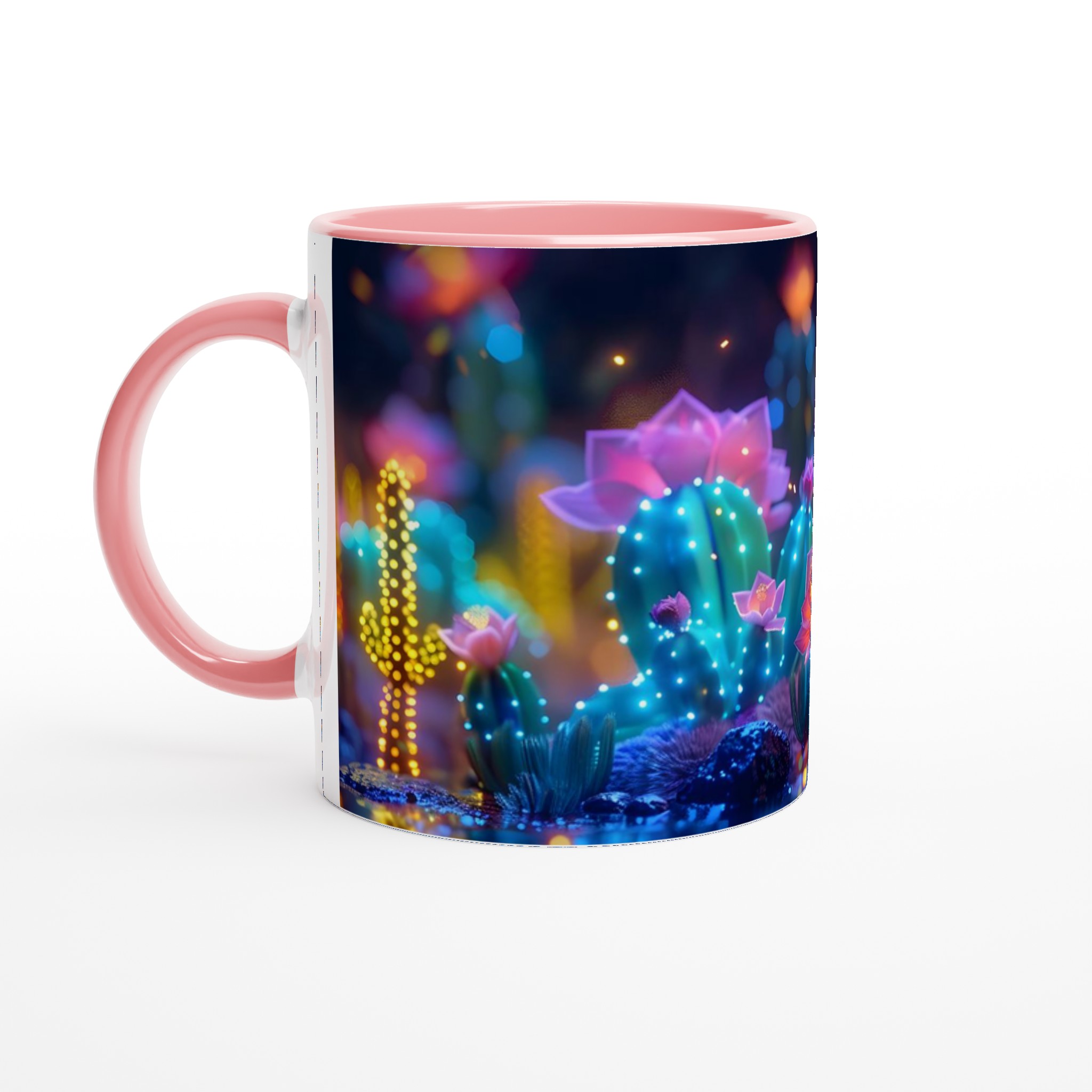 Magisk Nattkaktus 11oz Keramisk Mugg – Drömsk Kaffestund med Lysande Färger 6 68e6a363-8ab3-46eb-bb51-68b1127a5ccb