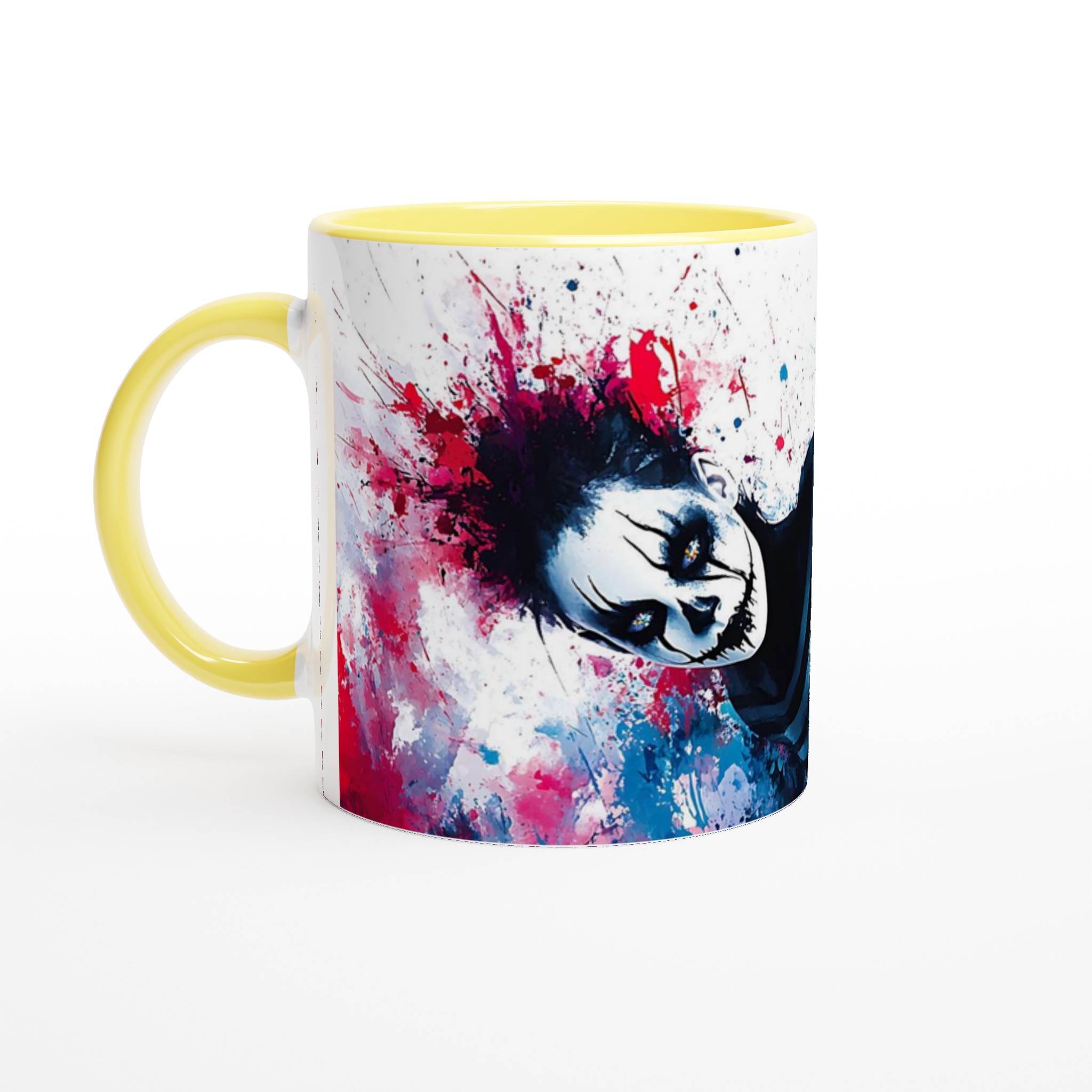 Abstrakt Clownskräck Keramisk Mugg - Levande Konstnärlig Kaffekopp 4 68f80d08-7af8-40aa-8568-e9ddc4296a7b
