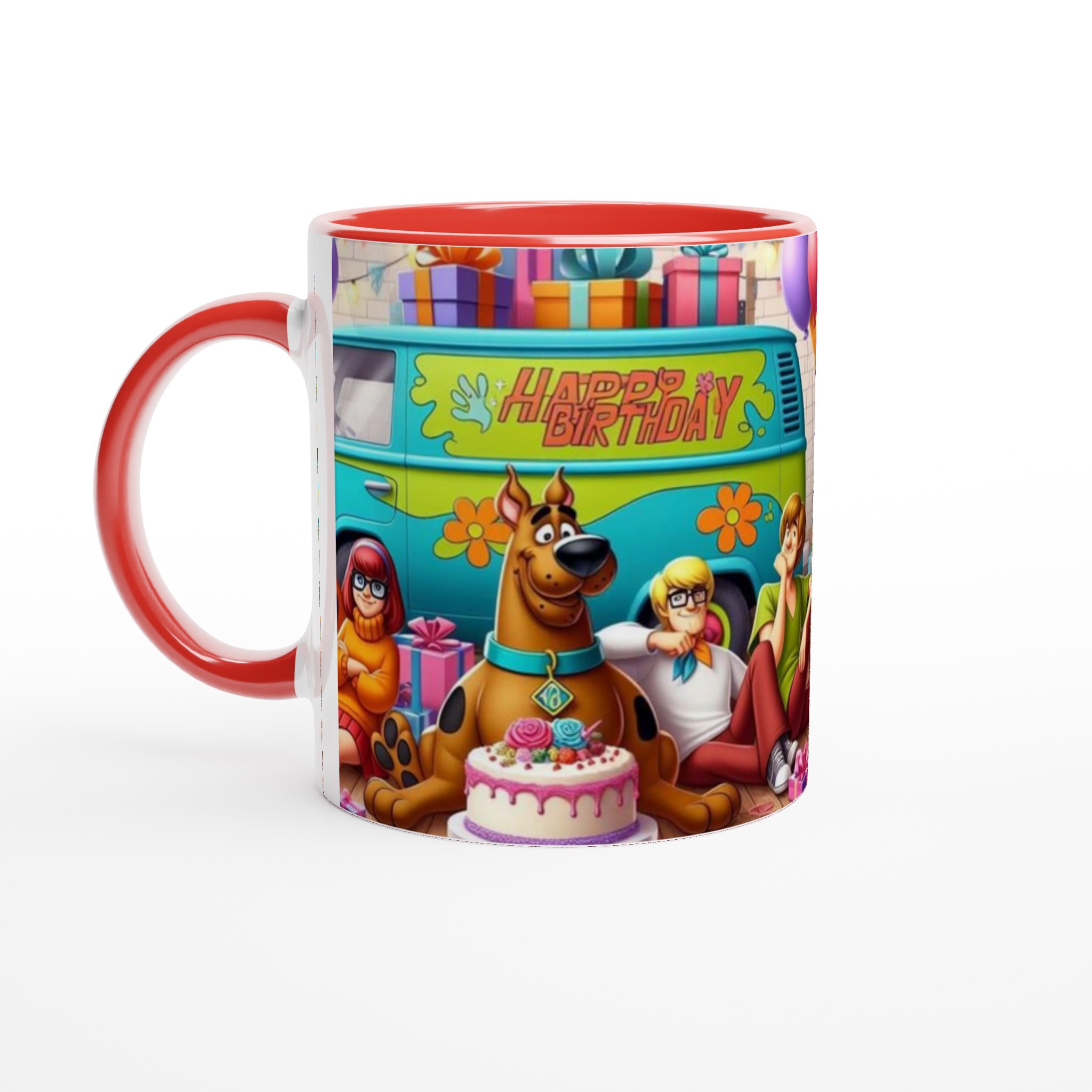 Färgstark Vit 11oz keramisk mugg med Scooby Doo och Vänners Födelsedagsglädje 5 68ff1d67-f802-4d11-995c-a6c569e56a10