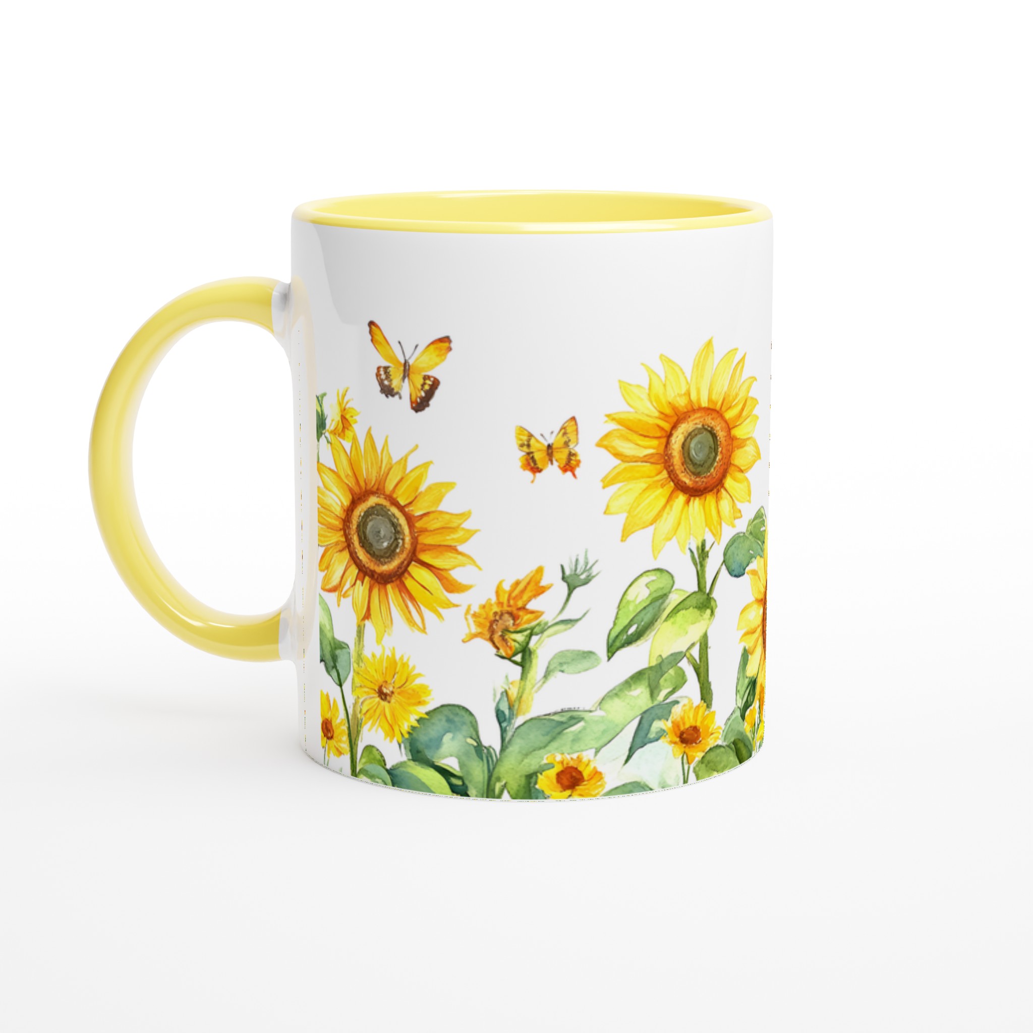 Solros- och Fjärilsmugg – Keramisk 11oz Kaffemugg i ditt val av 7 Livfulla Färger 3 691f4788-43b7-485e-8e4c-f7a20dbd4022
