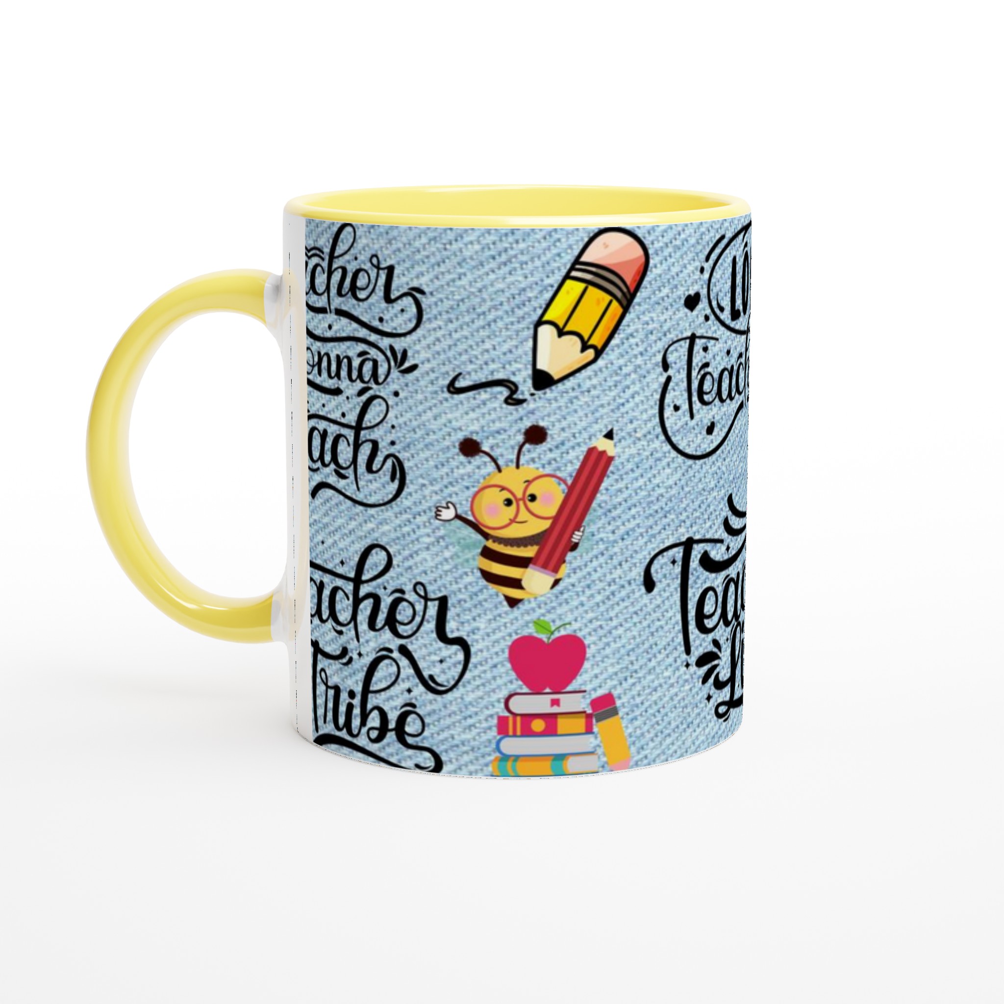 Vit 11oz keramisk mugg – Inspirerande lärare med färgstarkt skolmotiv i sju lyxiga keramikfärger 3 696ad24f-1dcd-412f-8b71-b06eb0266b8b