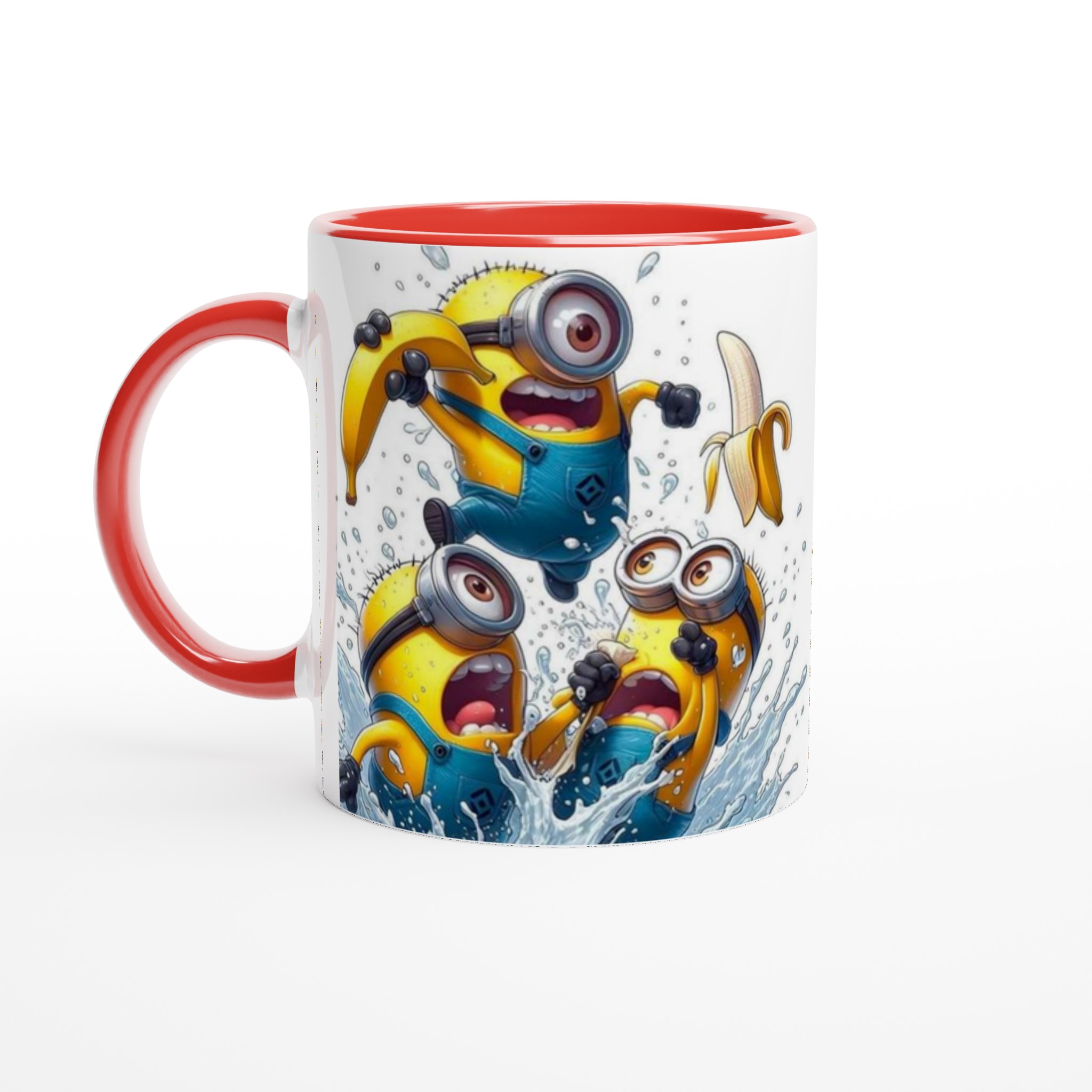 Livfull Vit 11oz Keramisk Mugg med Busiga Minions och Bananskämt i Färgstark Design 6 697e18b7-6b41-455e-9083-7e4b6d8d17fb