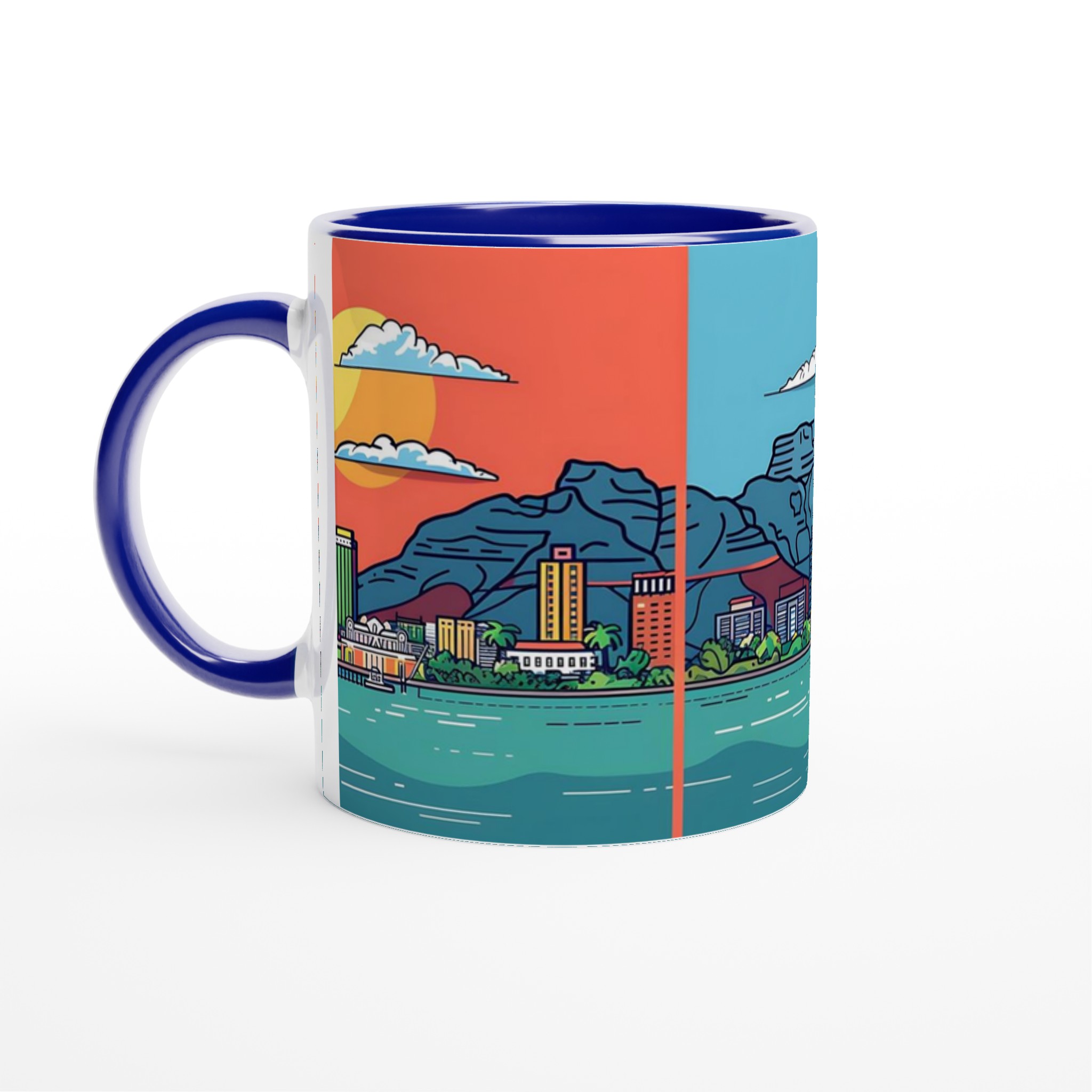 Cape Town Skyline Kaffemugg – Färgstark och Livfull Illustrerad Keramikmugg 2 699d89c6-be68-4e39-bf28-4591eff5fc0e
