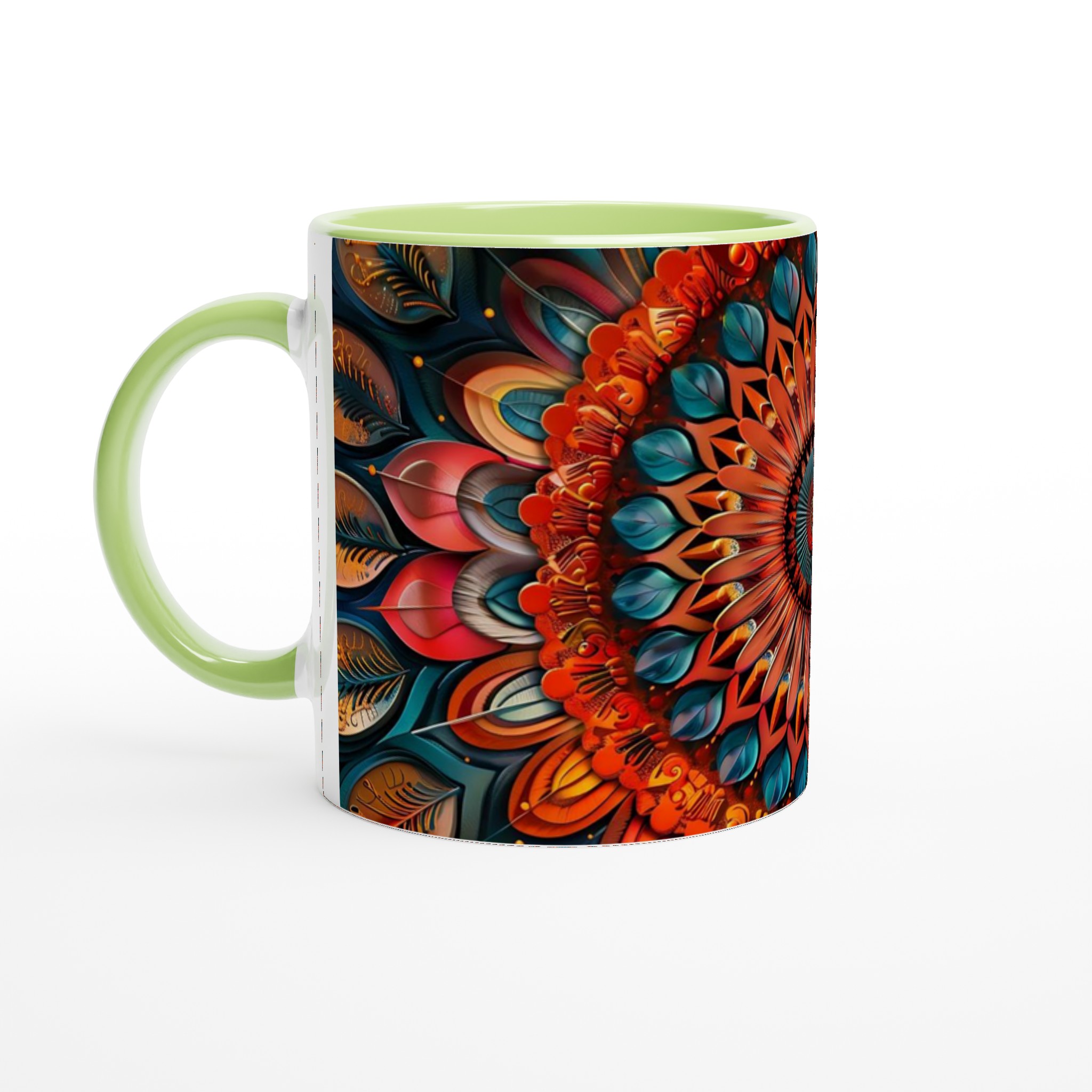 Mångfärgad Mandala Keramikmugg - 11oz Konstnärlig Kaffekopp i Strålande Nyanser, Välj din Favoritfärg! 7 69c1d7a6-daef-42bc-9ab5-5a8632c04aa4