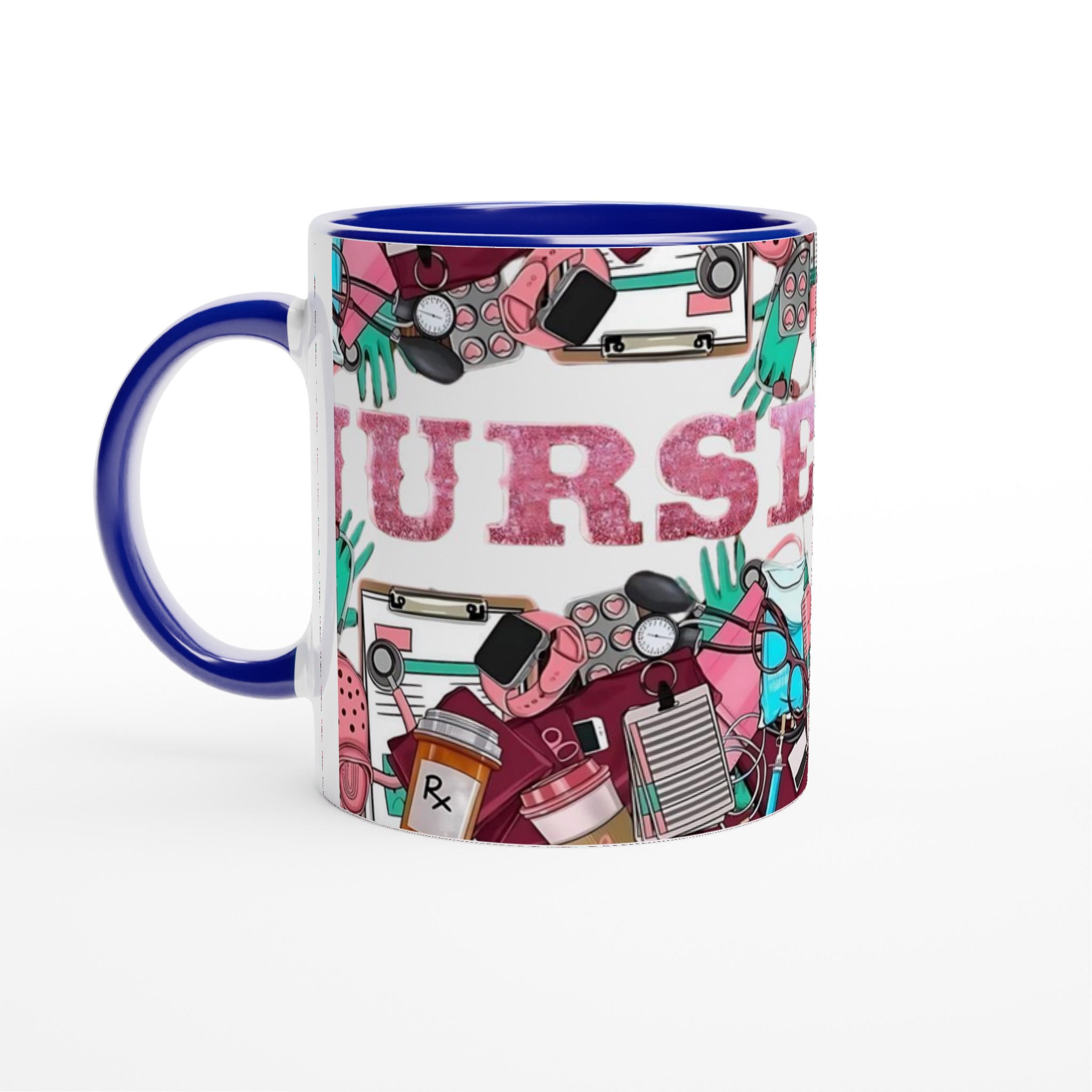 Keramisk mugg 11oz med rosa Nurse-design – välj bland 7 färgstarka keramfärger 2 69db07f2-1c81-4220-ac83-ac00f3153000