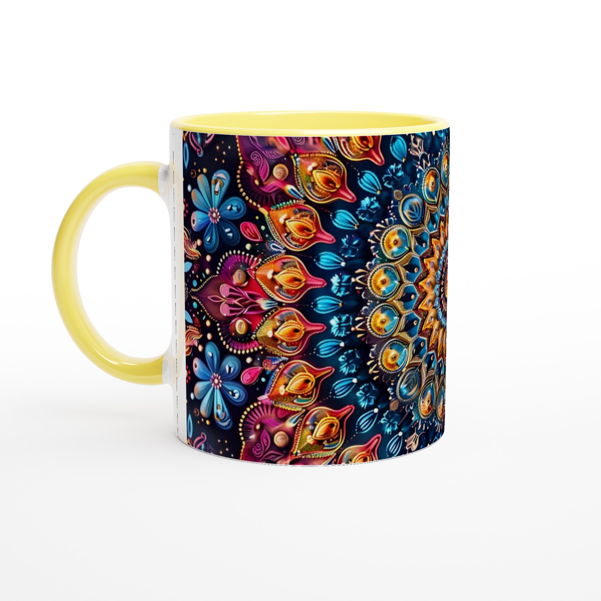 Kosmisk Mandala Keramikmugg - 11oz, Levande Design i Valfri Färg 3 69e3a28c-349c-4eb4-908e-e21ab7376c21