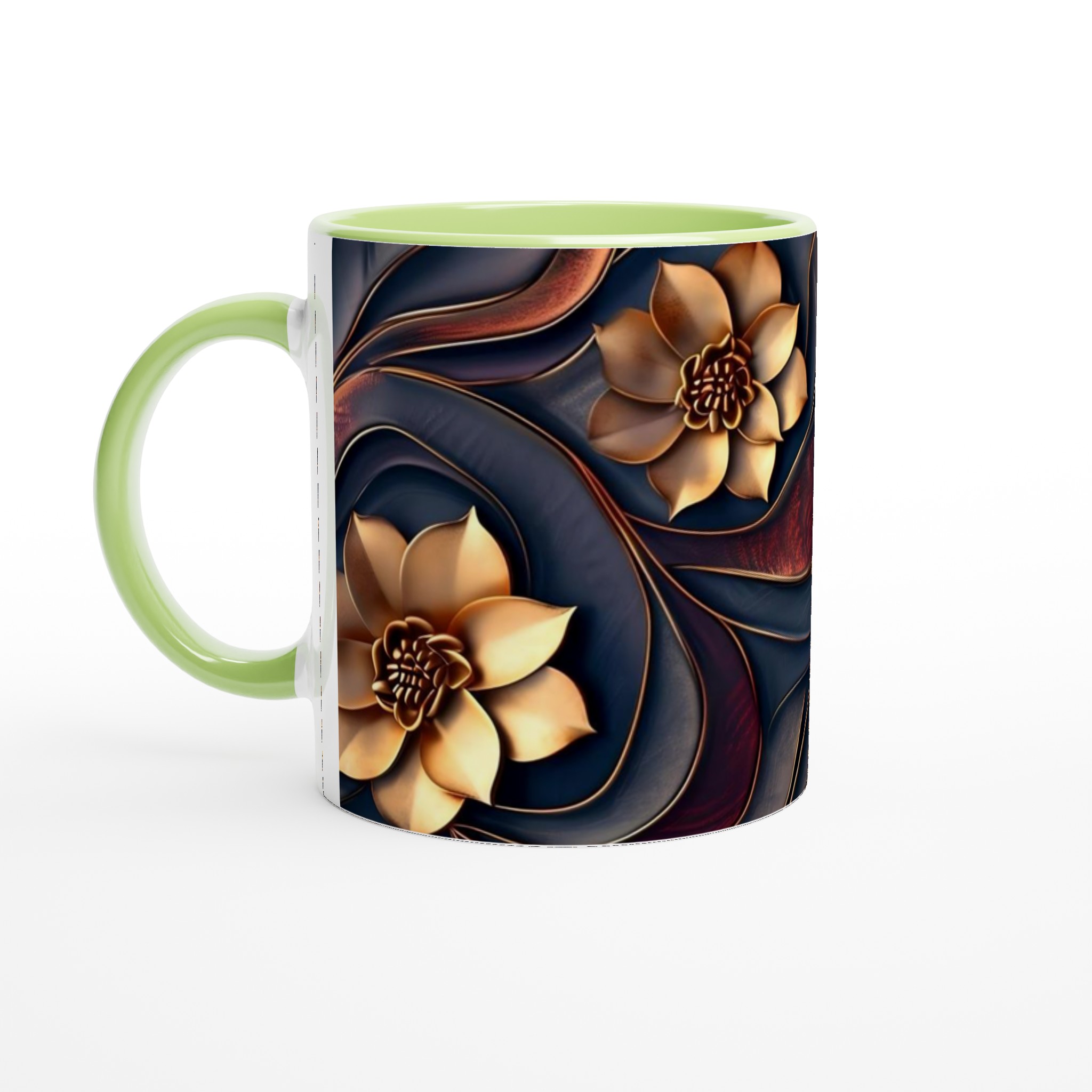 Elegant Ceramic Mug with Golden Floral Accents – Choose Your Perfect Color 7 69ec88b4-6220-4662-9d60-57e32e5532da