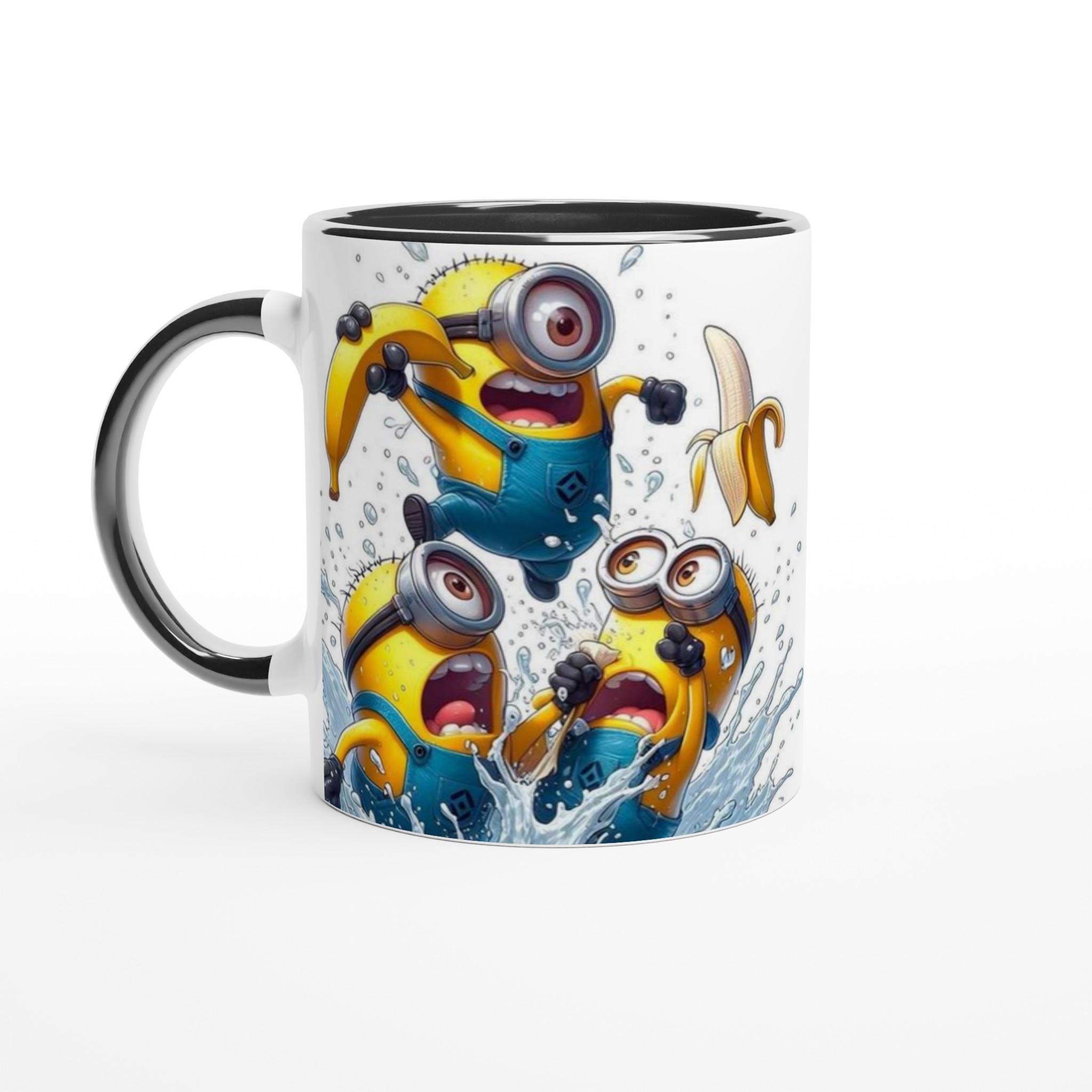 Livfull Vit 11oz Keramisk Mugg med Busiga Minions och Bananskämt i Färgstark Design 4 6a022ab9-49c5-4cec-a959-aec66d9e703f