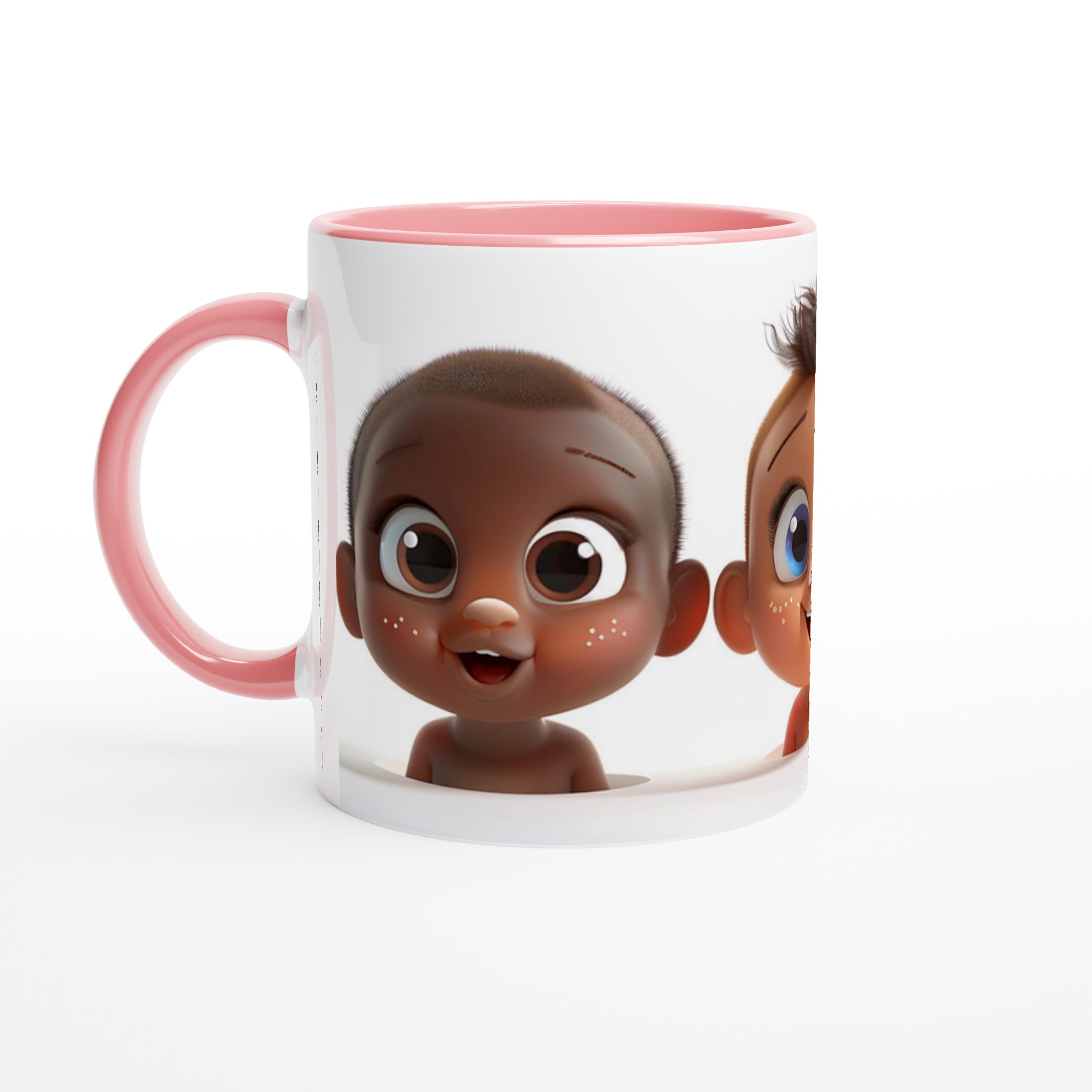 Charmiga Babyansikten Keramikmugg - En lekfull Vit 11oz Mugg med glädjefyllda motiv i flera färger 6 6a259771-1f77-4702-918b-8cb9c25ac913
