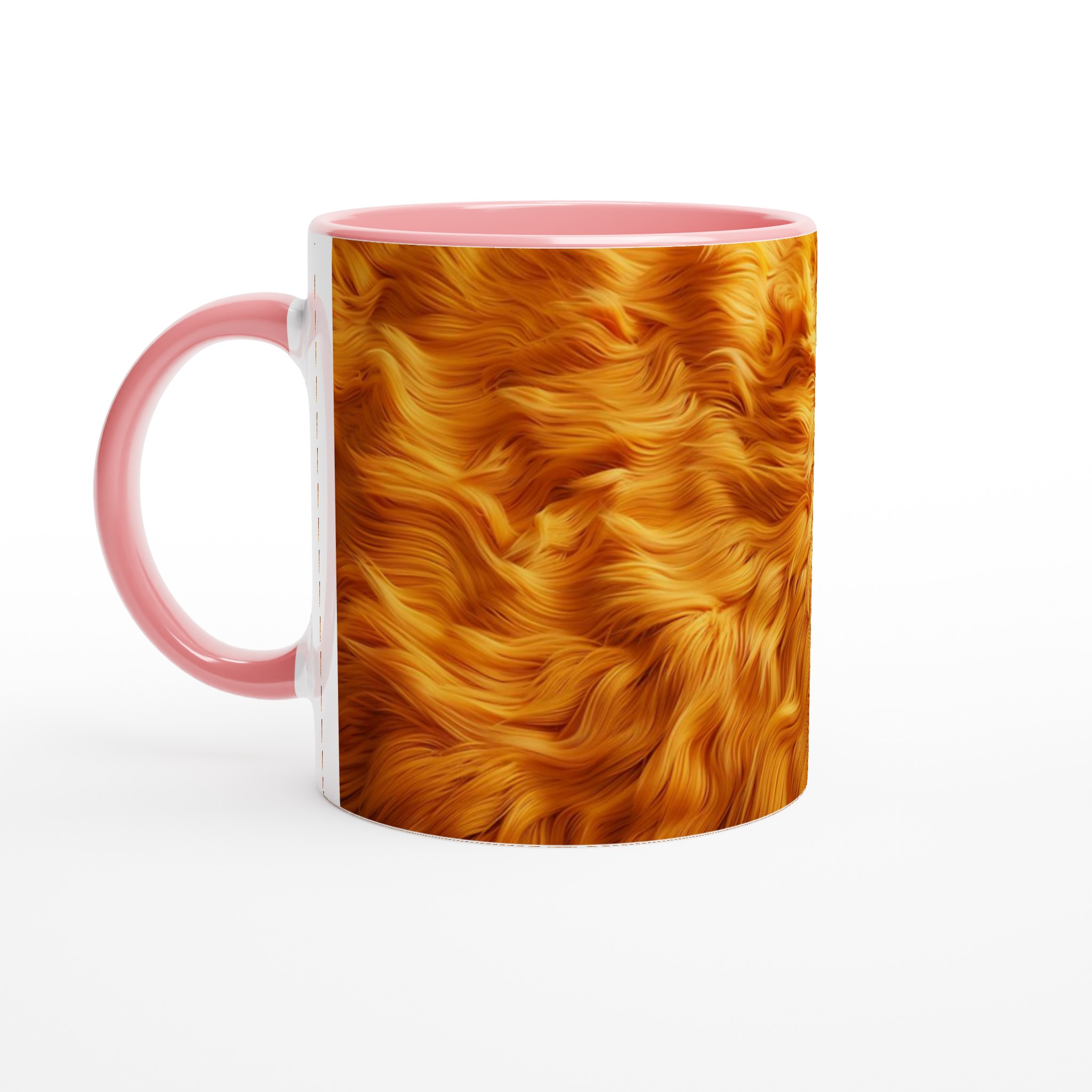 Vit 11oz Keramisk Mugg med Livfullt Flytande Orange Mönster – Välj Din Favoritfärg 6 6a2998ce-6be5-443b-866a-5f97c5801415