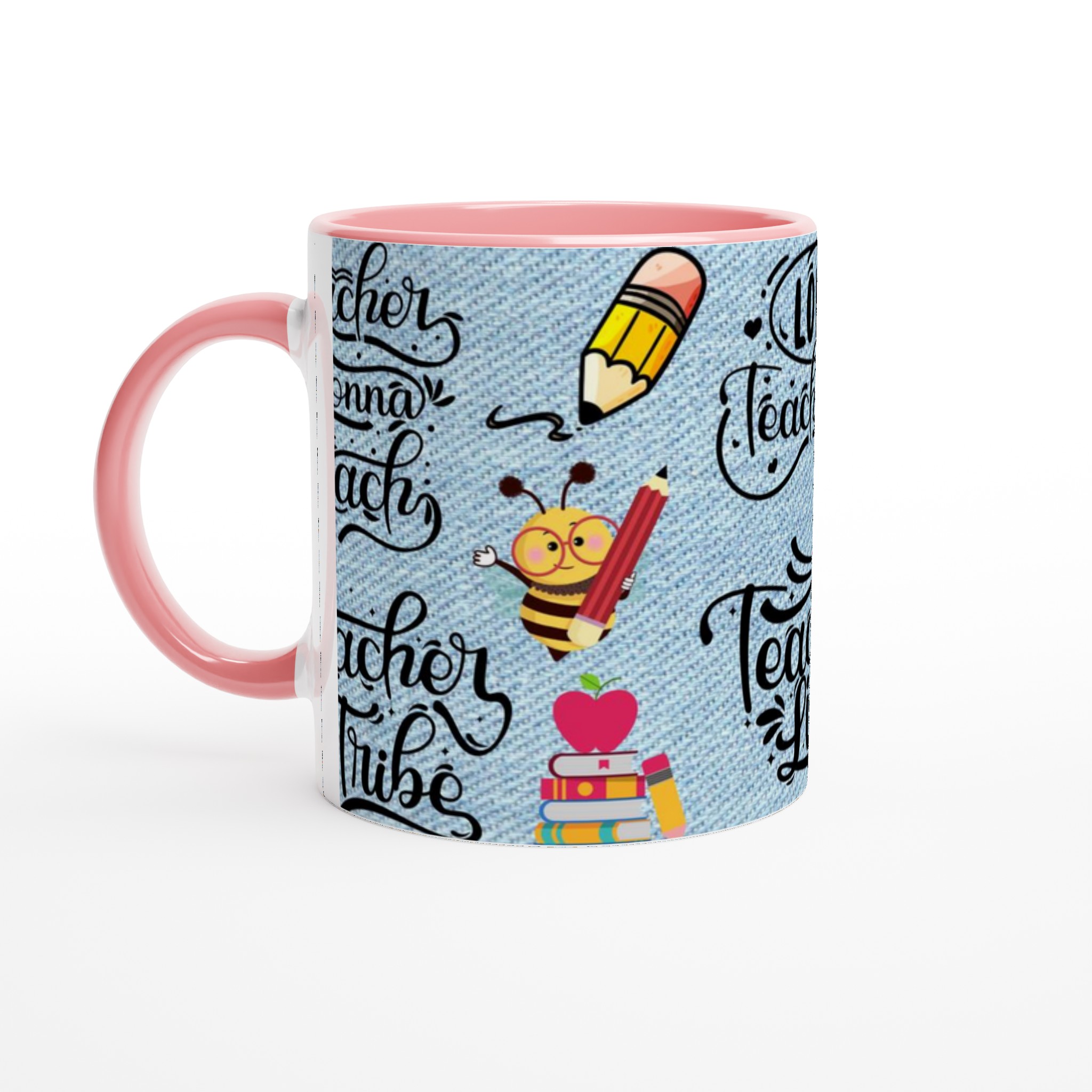 Vit 11oz keramisk mugg – Inspirerande lärare med färgstarkt skolmotiv i sju lyxiga keramikfärger 6 6a3f27b8-e966-4e61-b881-148d3e4b6214