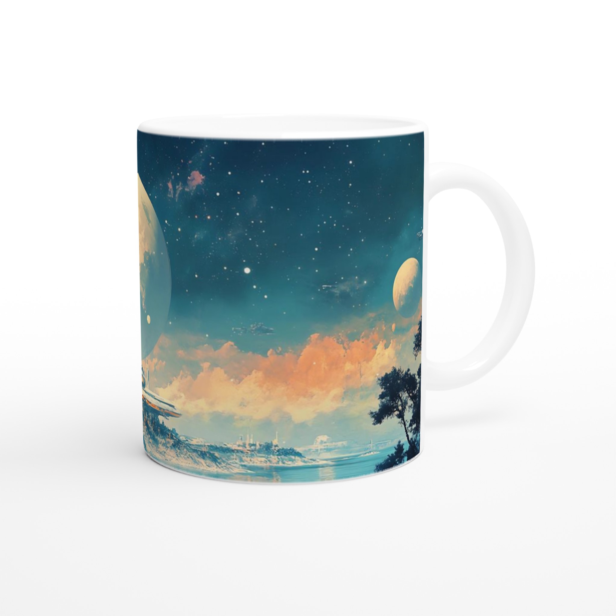 Futuristisk Galax Mugg – Sci-fi Landskap & Stjärnhimmel, 11oz Keramisk Kaffekopp i Flera Färger 9 6a6ca235-75a6-466b-9163-98cd4547ca17