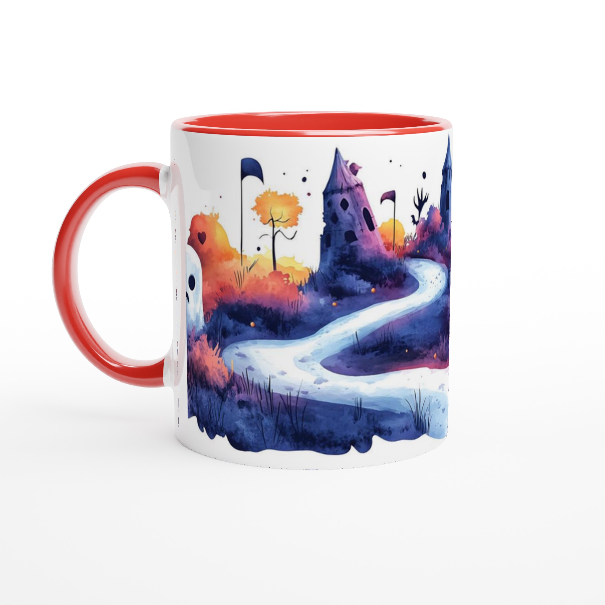 Mystisk Halloweennatt 11oz Keramisk Mugg – Drömlik Akvarell i Dina Favoritfärger 5 6a6f332e-cdf8-4b28-a945-88d3ab609930