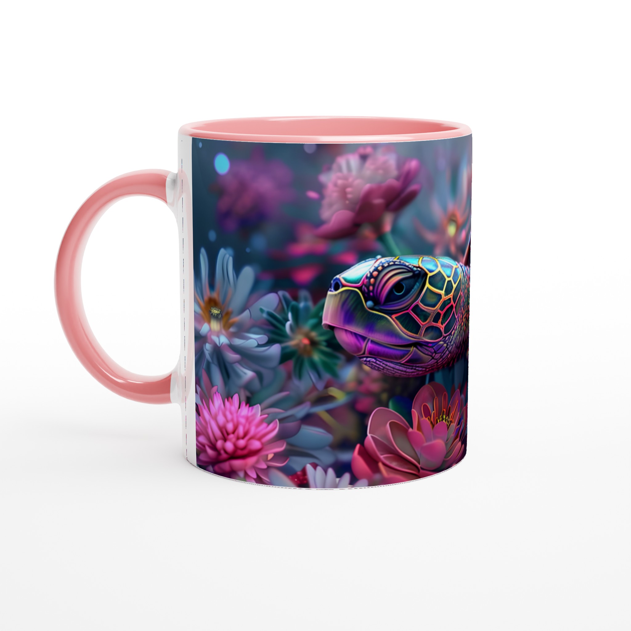 Färgsprakande Havssköldpadda 11oz Keramisk Mugg – Konstfull Design i Levande Nyanser 6 6a7320b3-1f2a-47f6-8354-a4b1e2b4dfcd