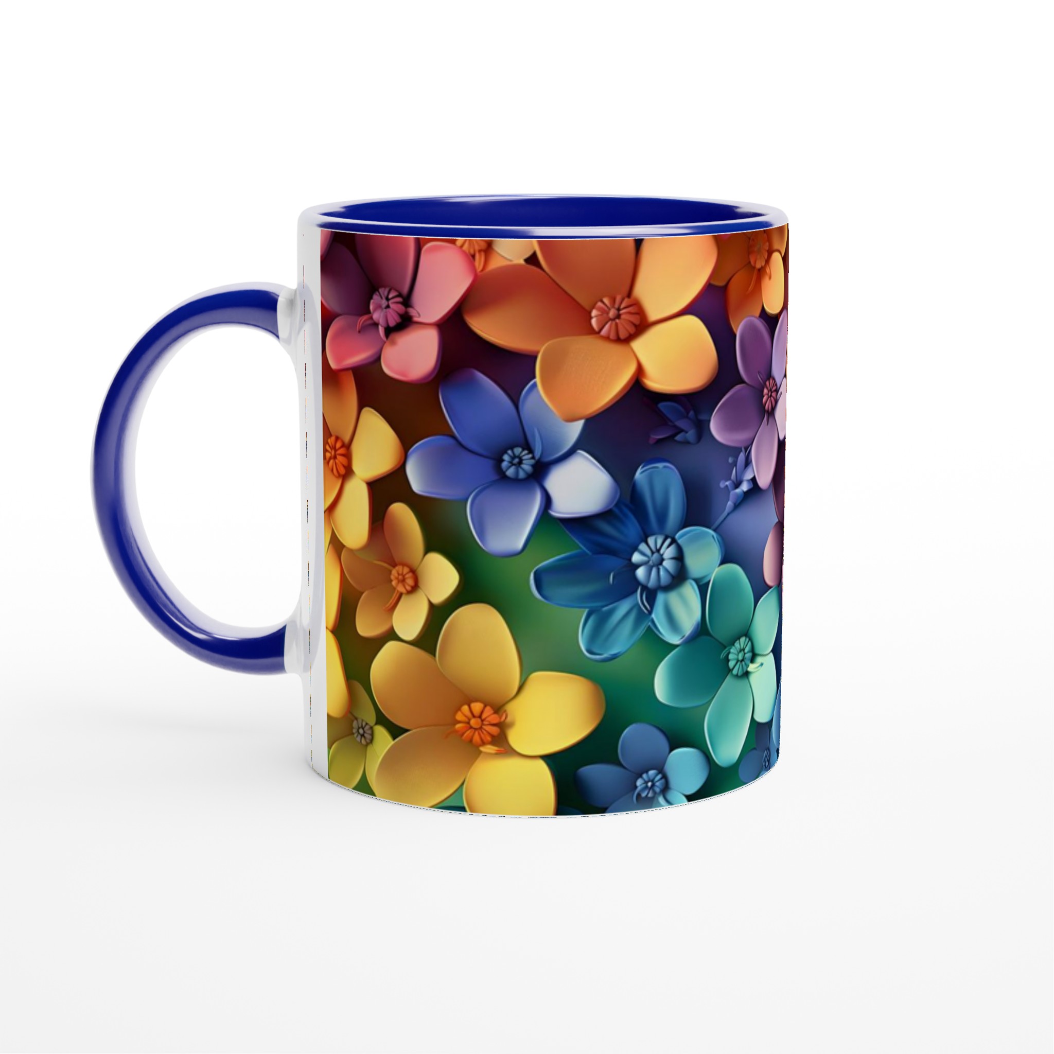Färgsprakande Blomstermugg – 11oz Keramikmugg i Ditt Val av Färg 2 6a8708bb-64ce-4eec-bf18-3a5f15d6d7a8