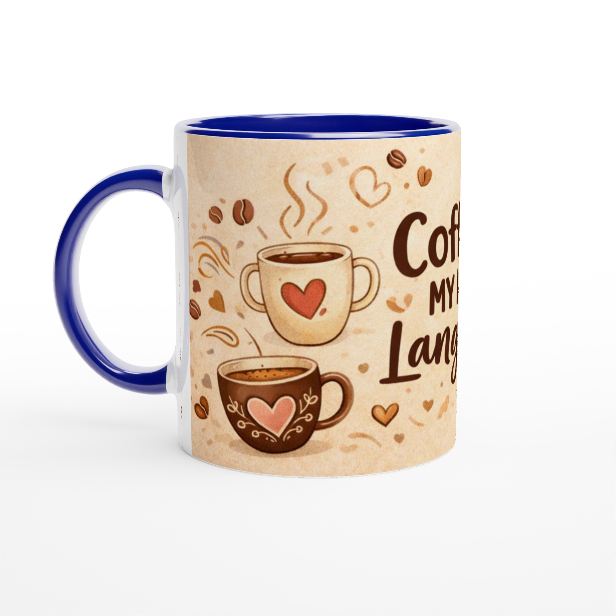 Vit 11oz keramisk mugg med kärleksfullt kaffemotiv – välj bland 7 charmiga färger 2 6acca675-2ed7-48d5-b8d2-1868afd00dd5