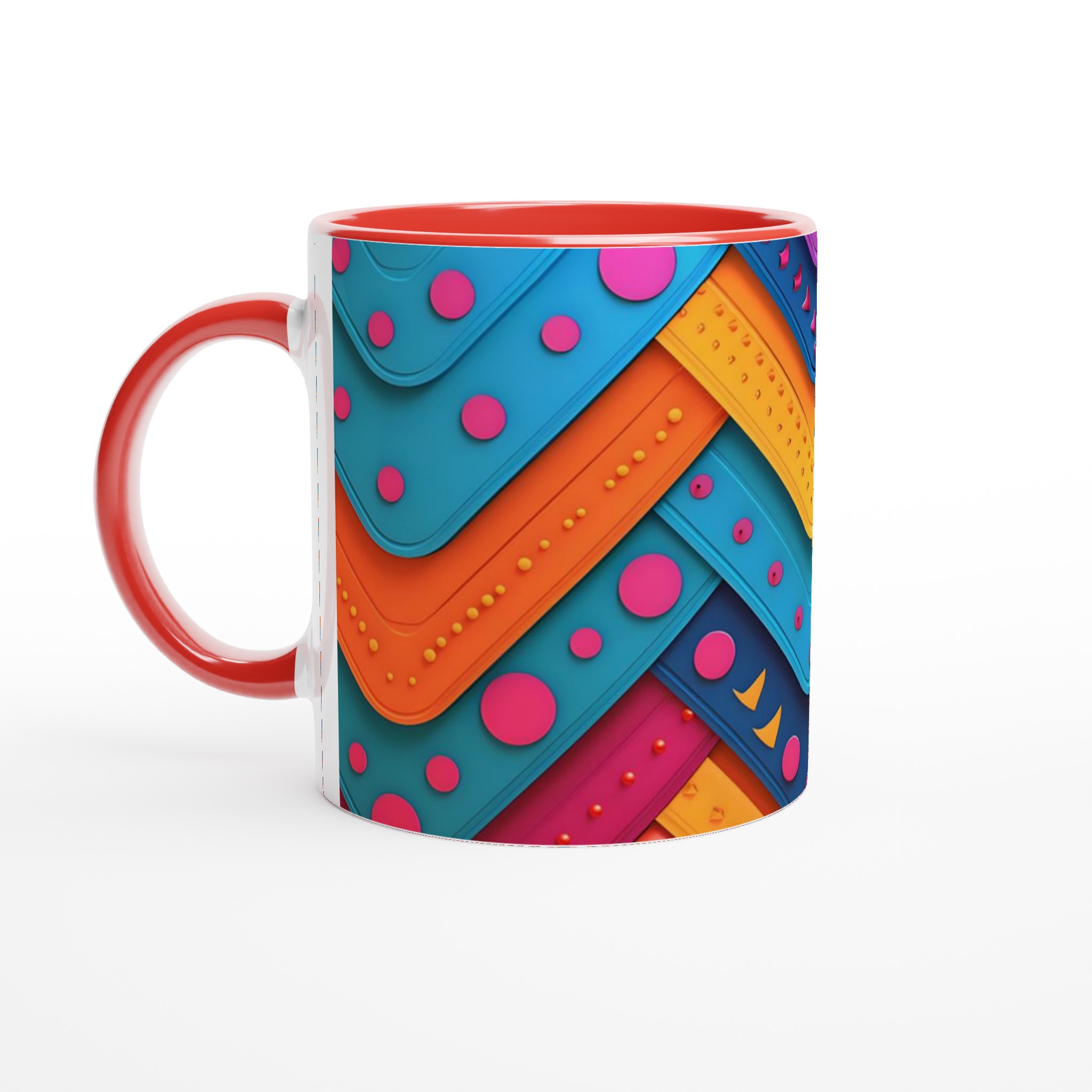 Mönstrad 11oz Keramisk Mugg - Livfulla Färgblock & Lekfull Design i Flera Färger 5 6af32652-b0f1-4b69-be65-6691abf73c66