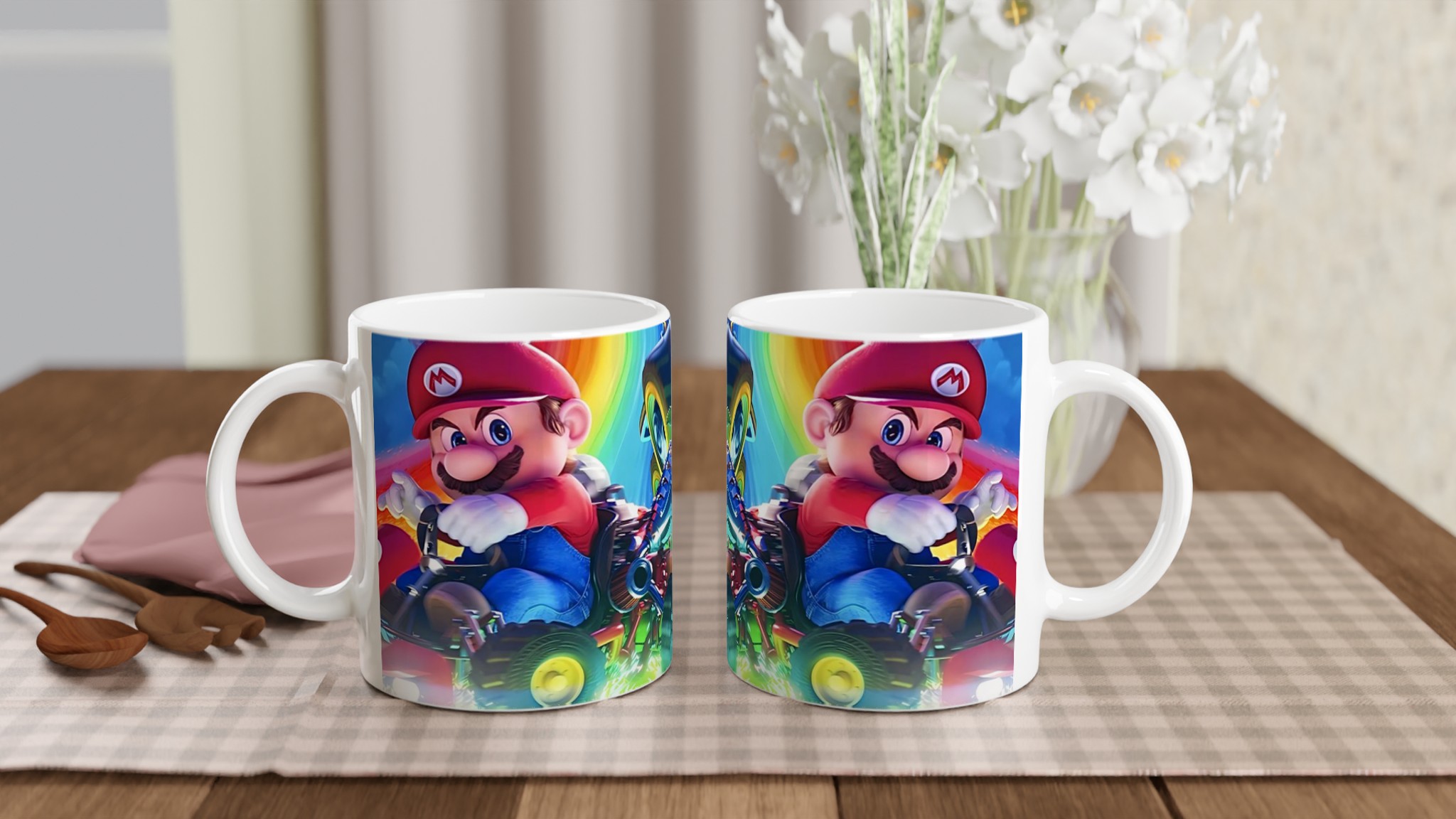 Vit 11oz keramisk mugg med inspirerande spelmotiv i regnbågens färger 10 6af477b5-bd2e-4943-a9a3-4e820fdd63f1