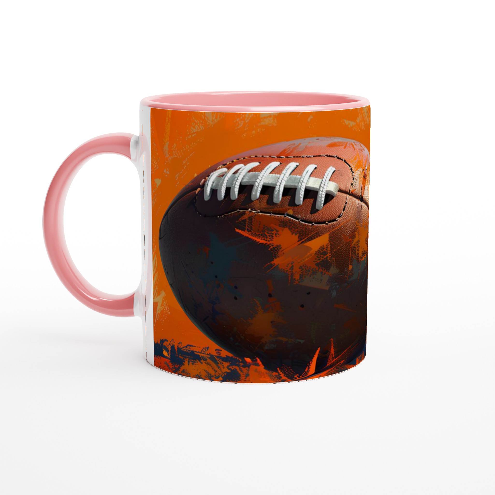 Rugby Art Kaffemugg – Dynamisk Design i Orange och Brunt – Välj din färg! 6 6b20eca9-30c6-43aa-bd21-288a8c57122b