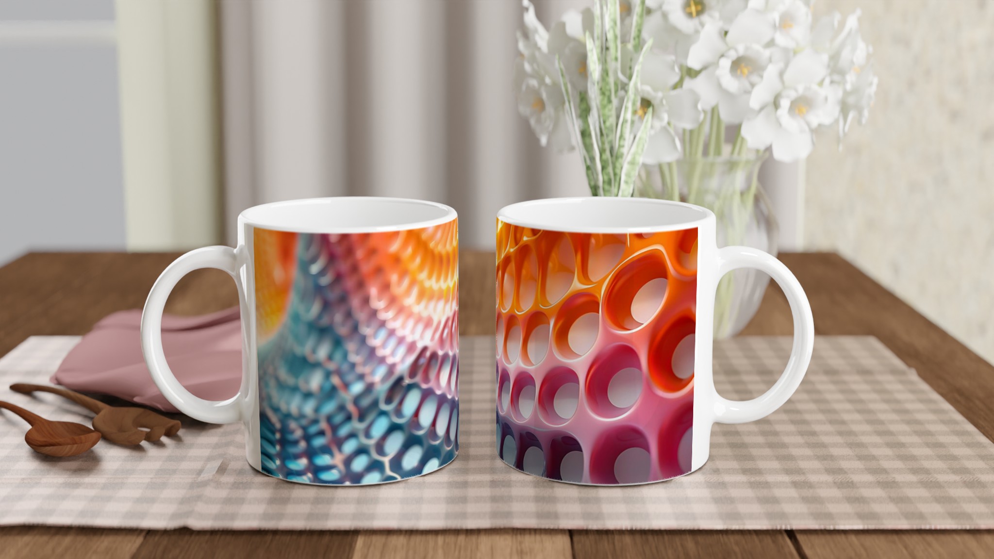 Abstrakt Solnedgång Keramikmugg - 11oz i Valfri Färg för En Levande Kaffestund 11 6b392e82-8959-4570-b069-b3c1faf36d76
